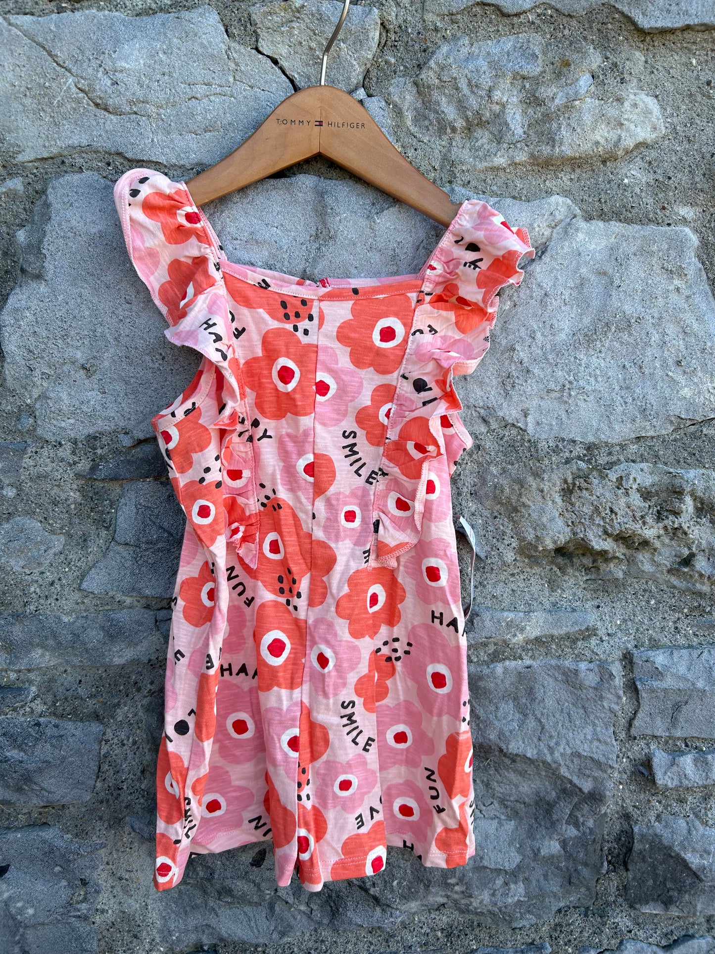 Big flowers short jumpsuit 3-4y (98-104cm)