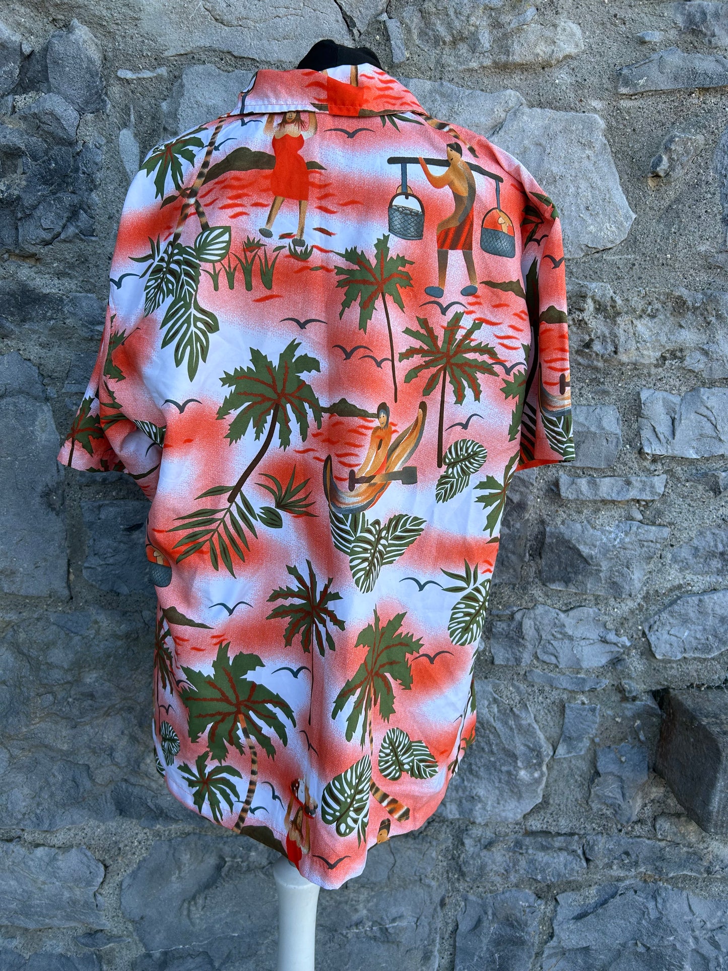 Hawaiian orange shirt Medium