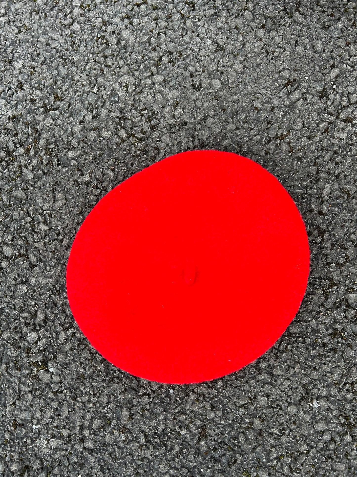 Bright red béret hat