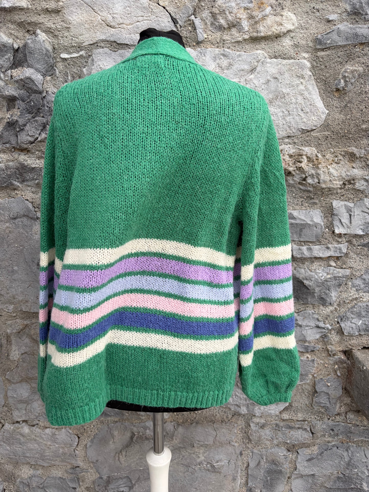 Green Colour Block/Stripes Yvette cardigan uk 10-12