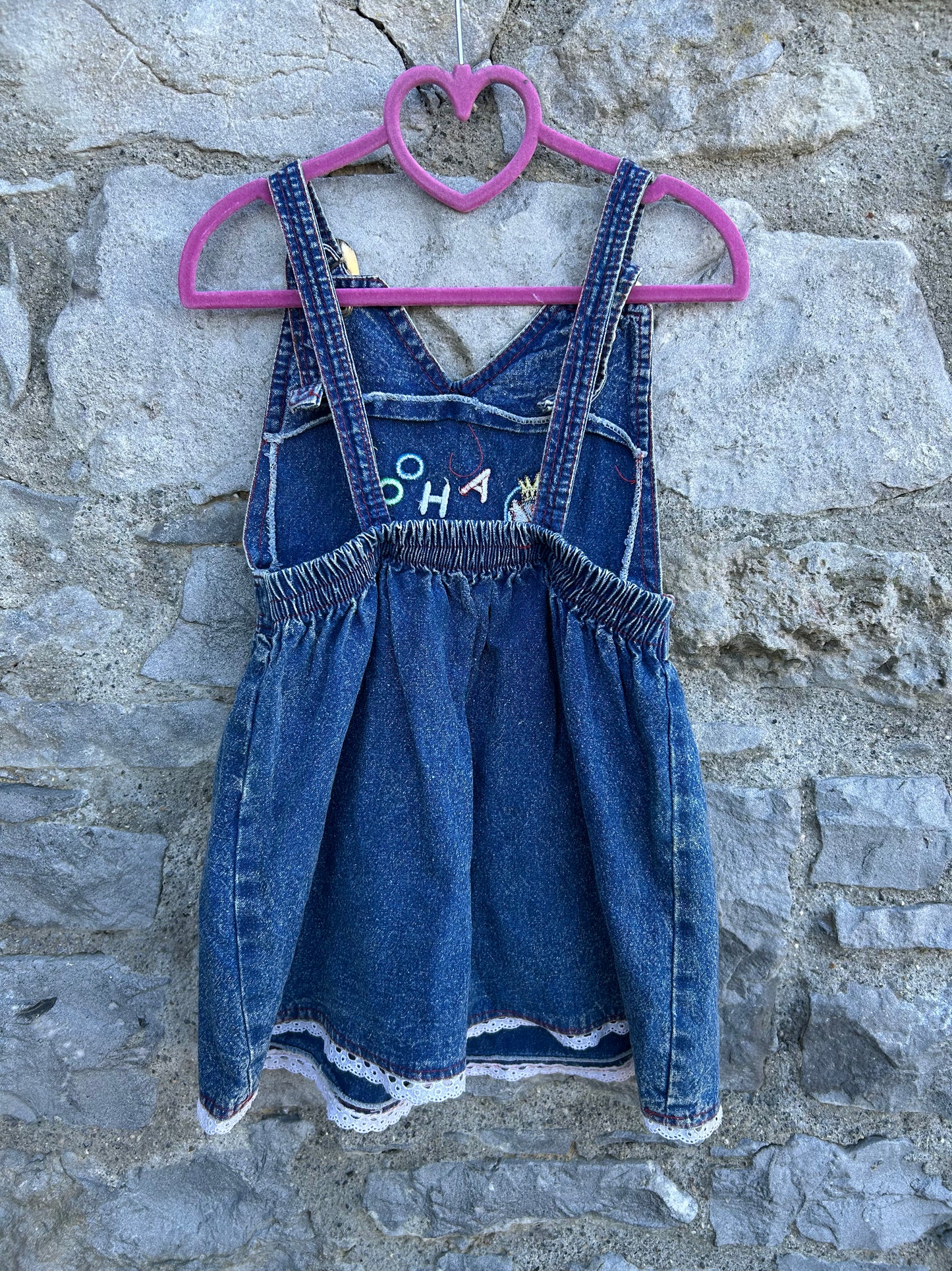 80s Ahooi denim pinafore 8y (128cm)