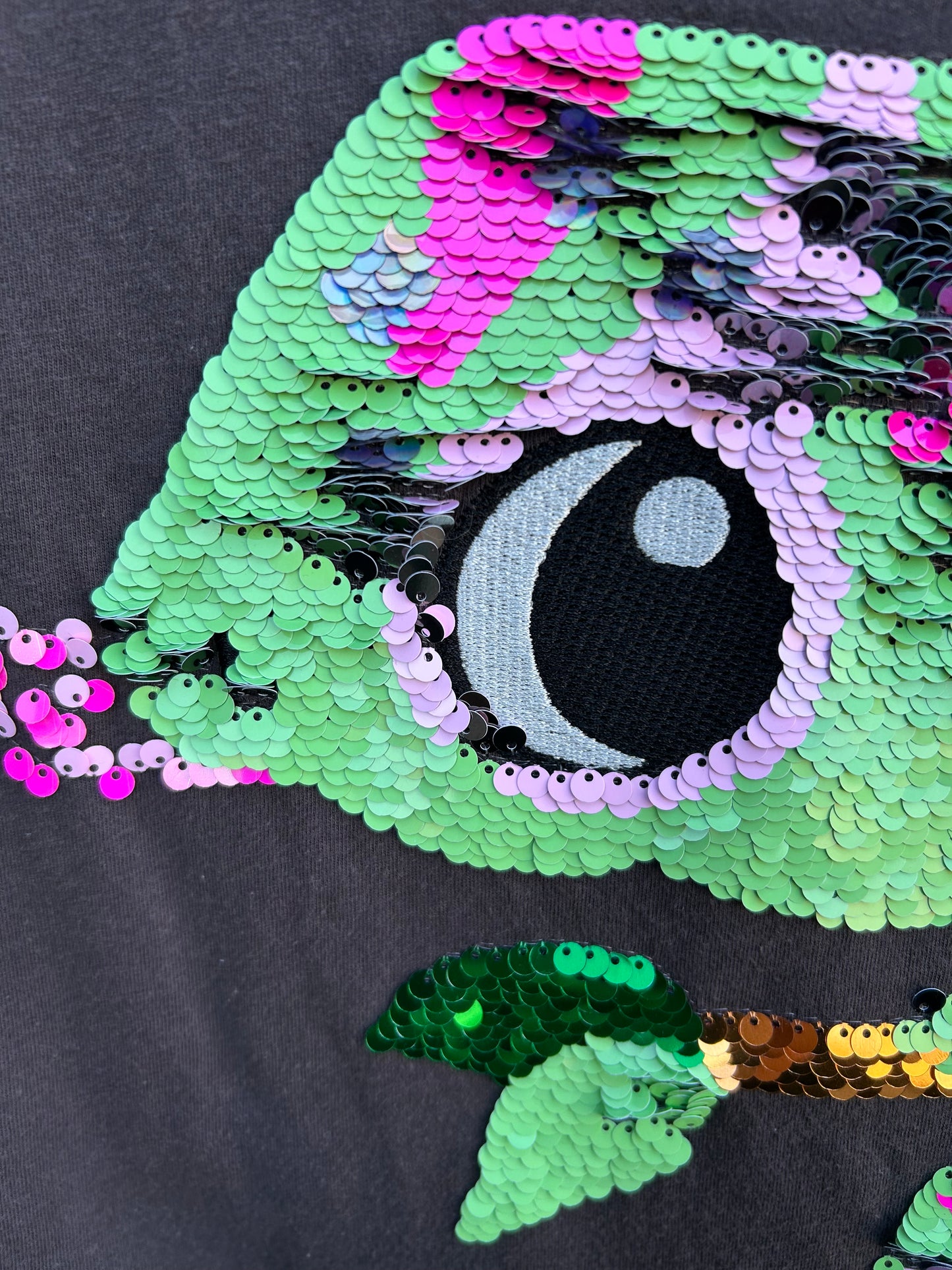 Sequin Chameleon brown T-shirt 6y (116cm)