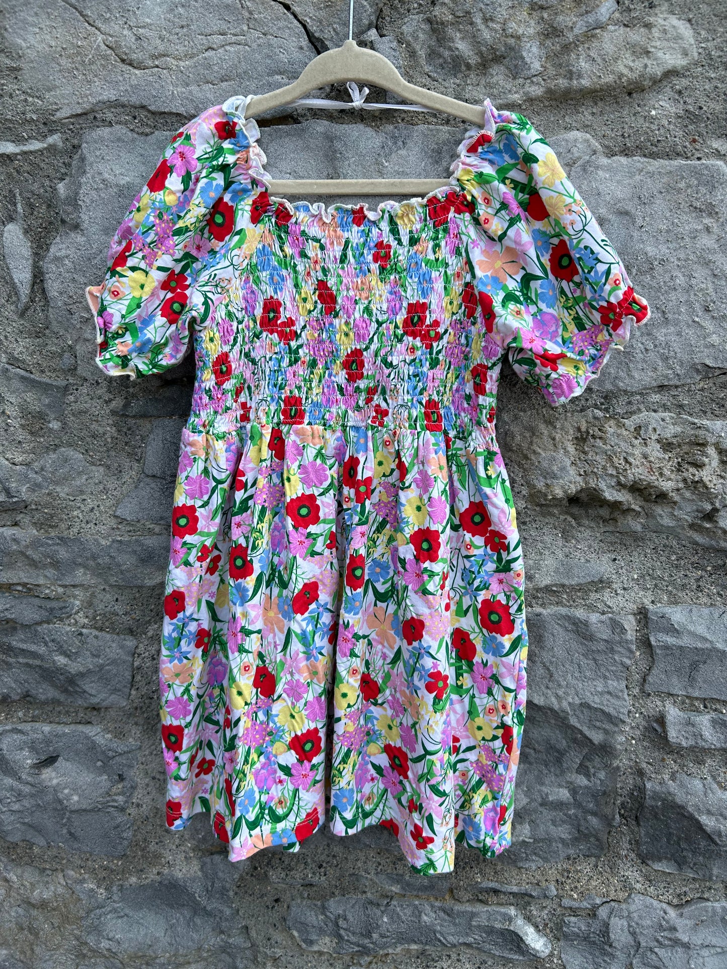 Colourful flowers dress 3-4y (98-104cm)