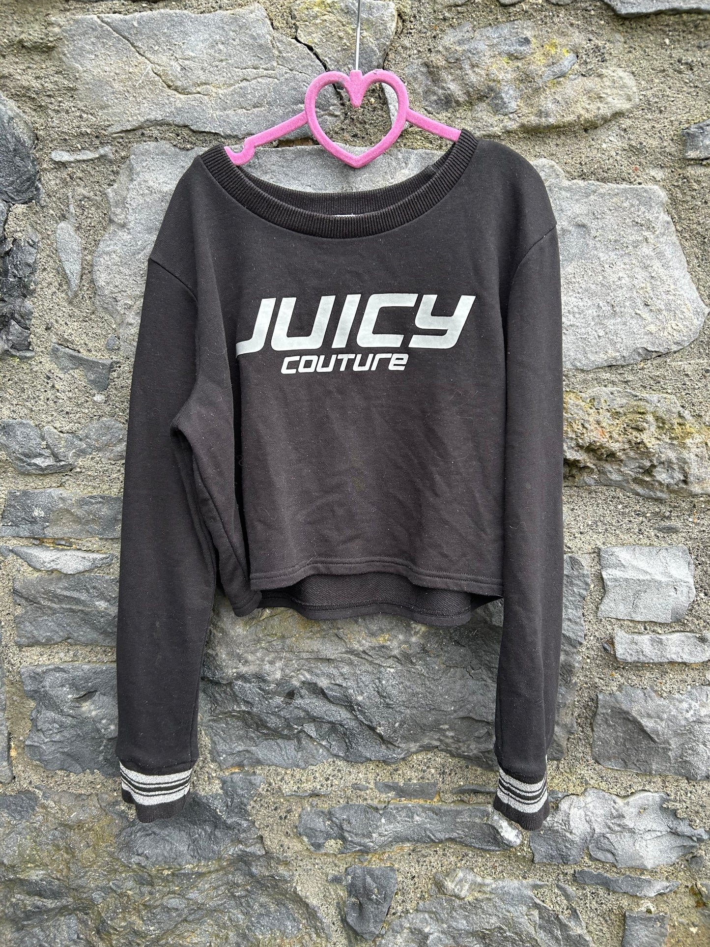 Juicy black cropped sweatshirt 12-13y (152-158cm)