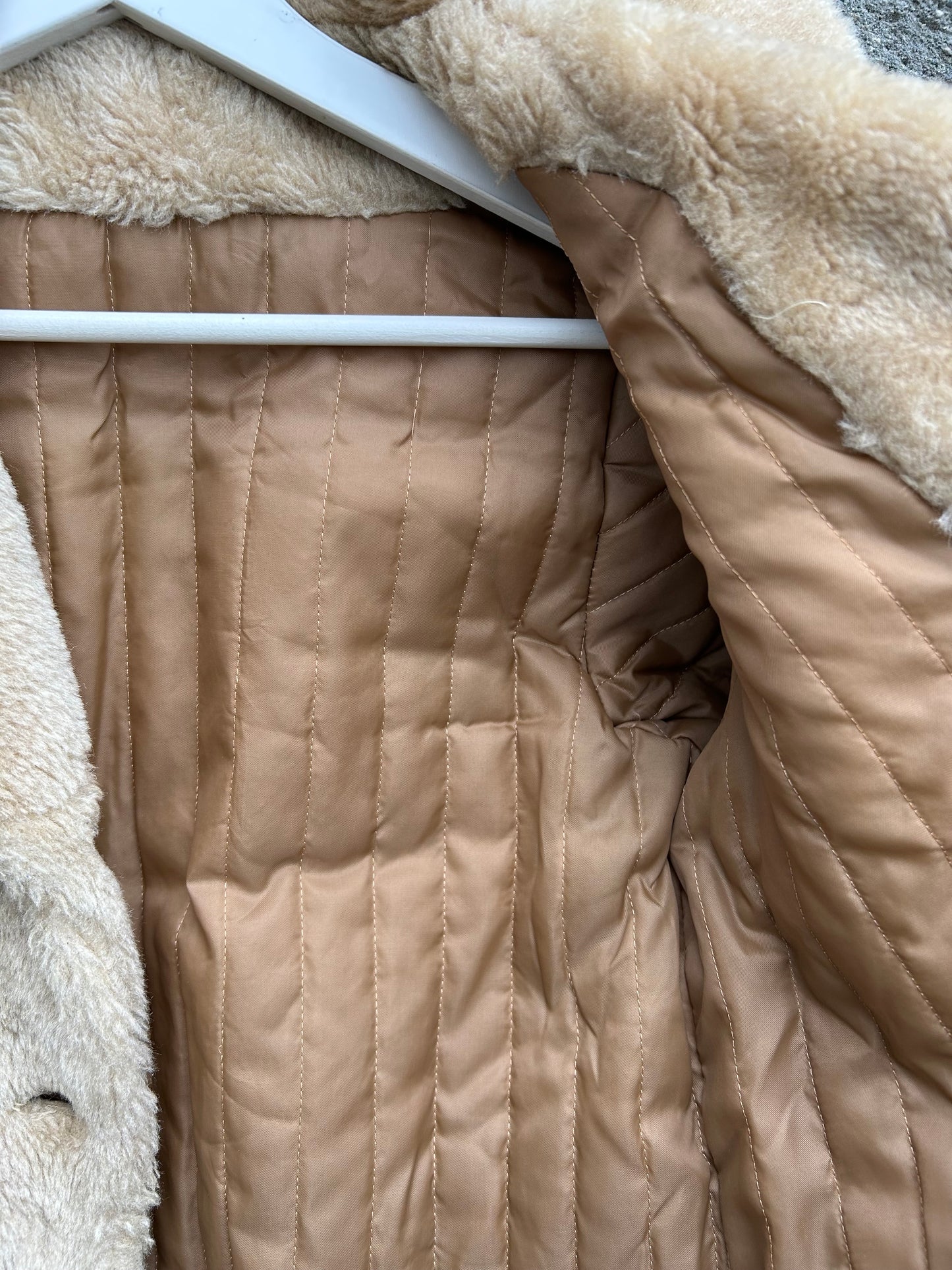 80s beige faux fur 11-12y (146-152cm)