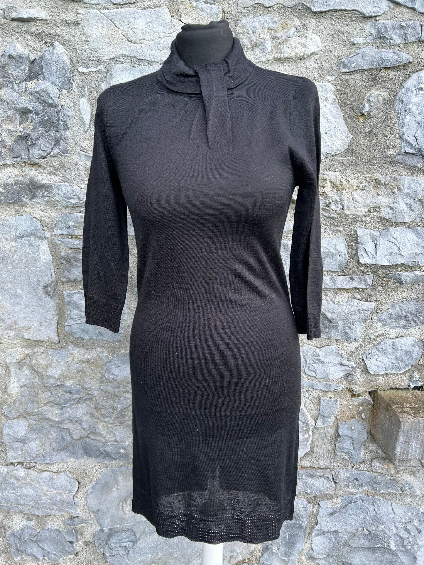 Black woolly dress uk 6-8
