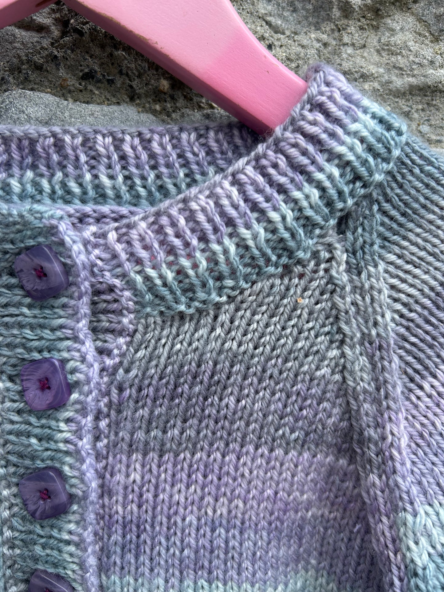 Purple&grey Cardigan 4-5y (104-110cm)