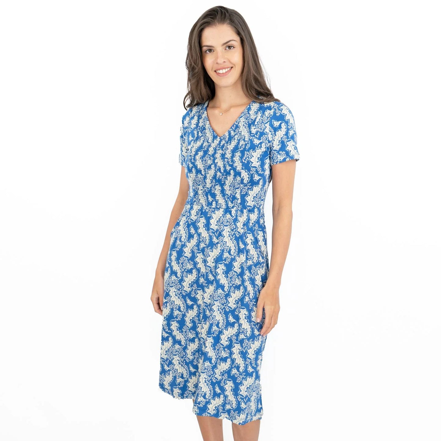 Leaves blue dress uk 12
