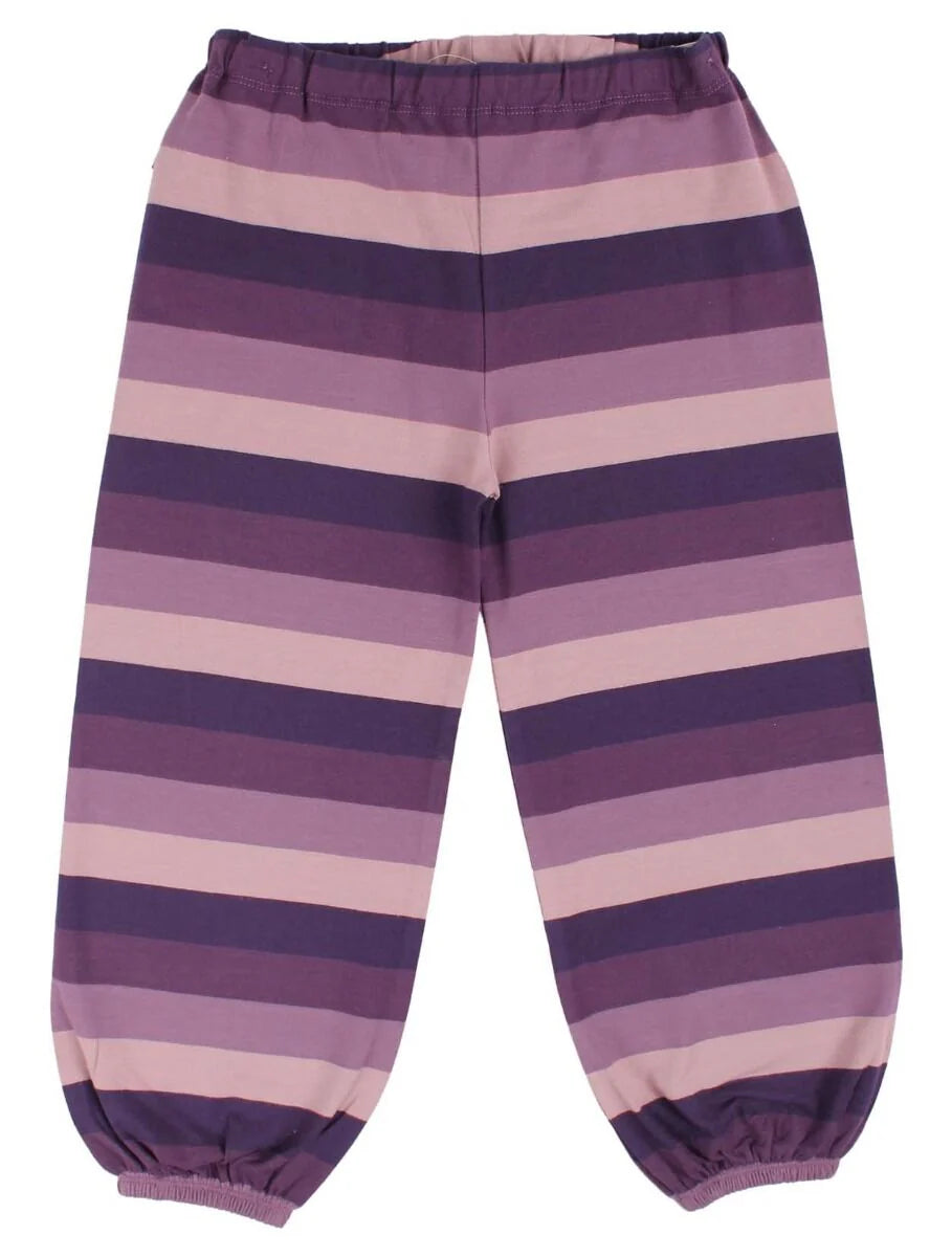 Purple stripy baggy pants 5-6y (110-116cm)
