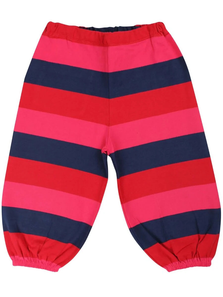 Pink stripes baggy pants 3-4y (98-104cm)