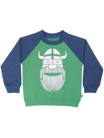 Eric raglan green sweatshirt 3y (98cm)
