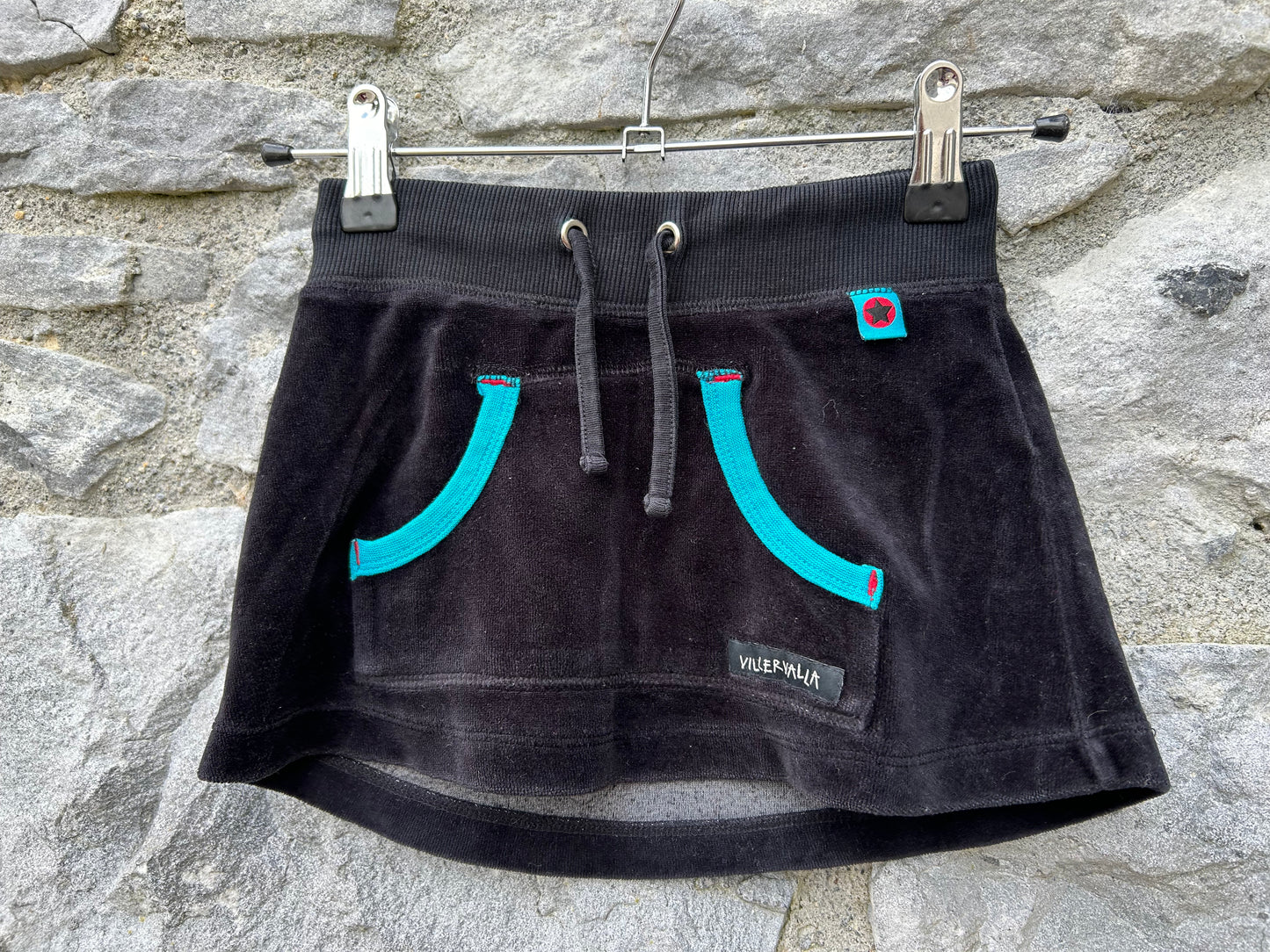 Black velour skirt 2-3y (92-98cm)