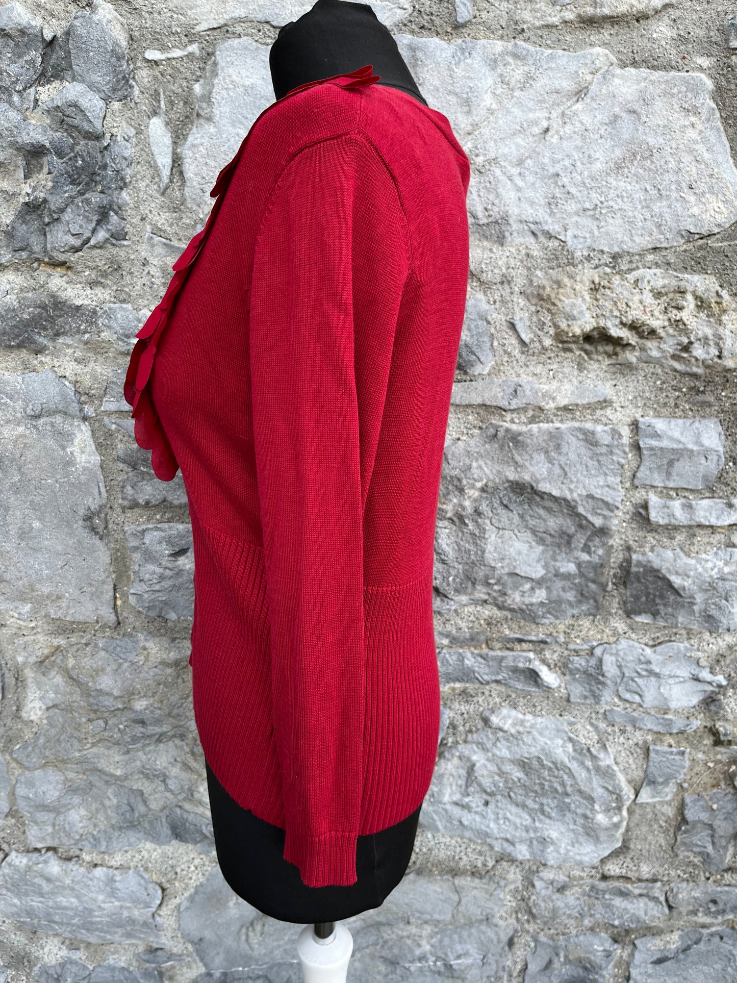 Dark Red cardigan uk 10-12