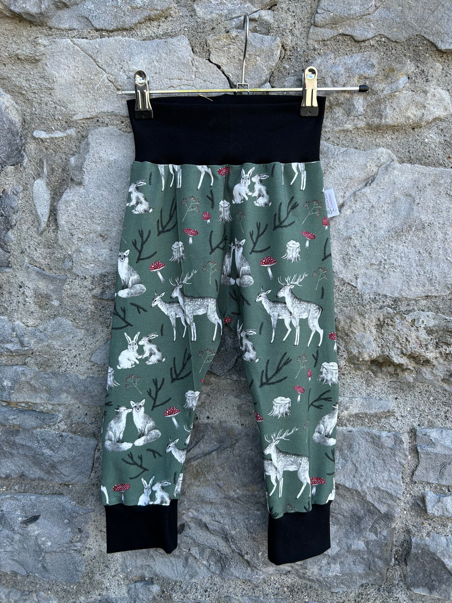 White Rose Creations Harem Pants - Woodland Friends