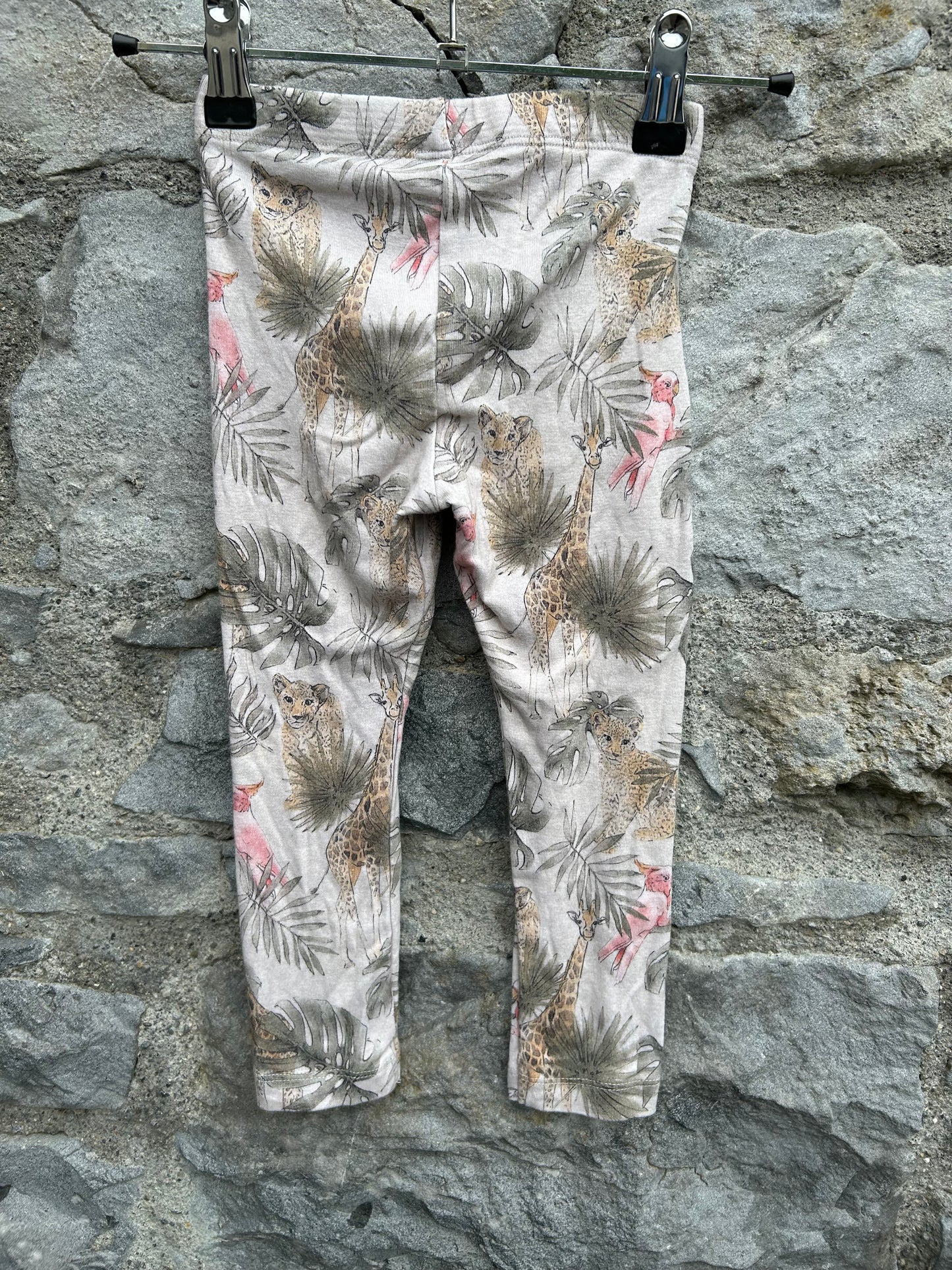 Beige jungle leggings 18-24m (86-92cm)