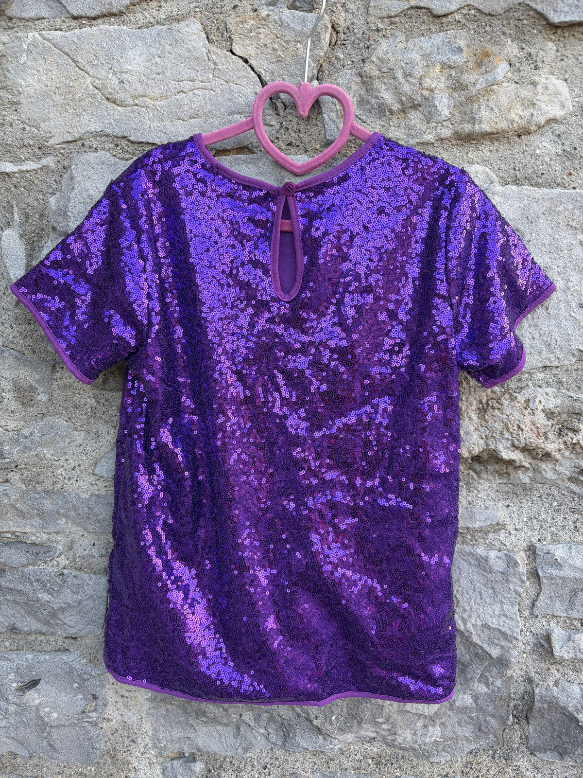 Purple sequin top 9-10y (134-140cm)