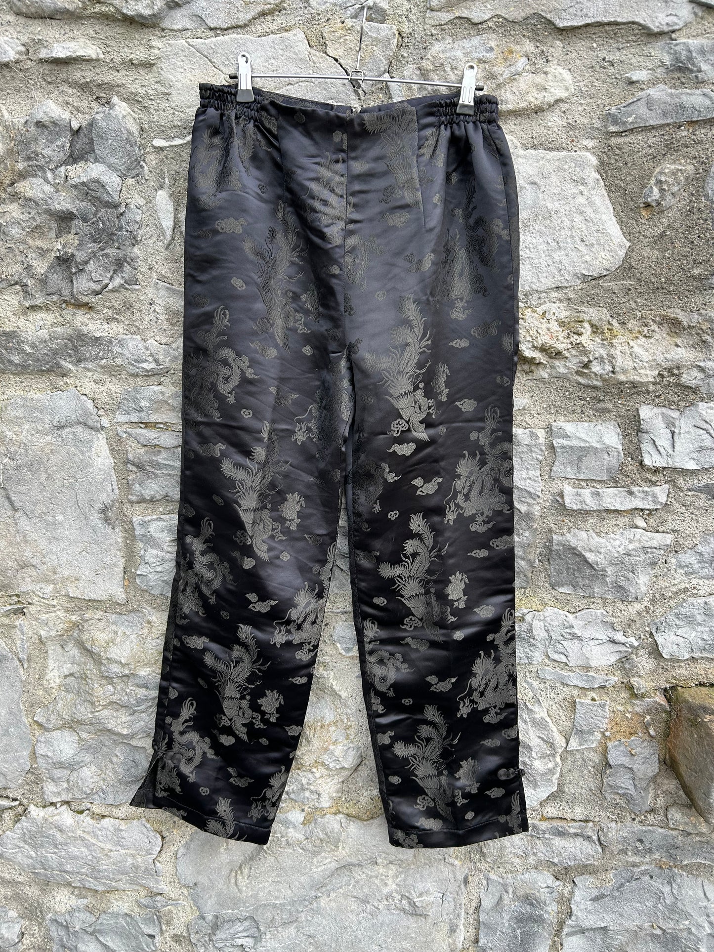 90s black orient pants uk 10