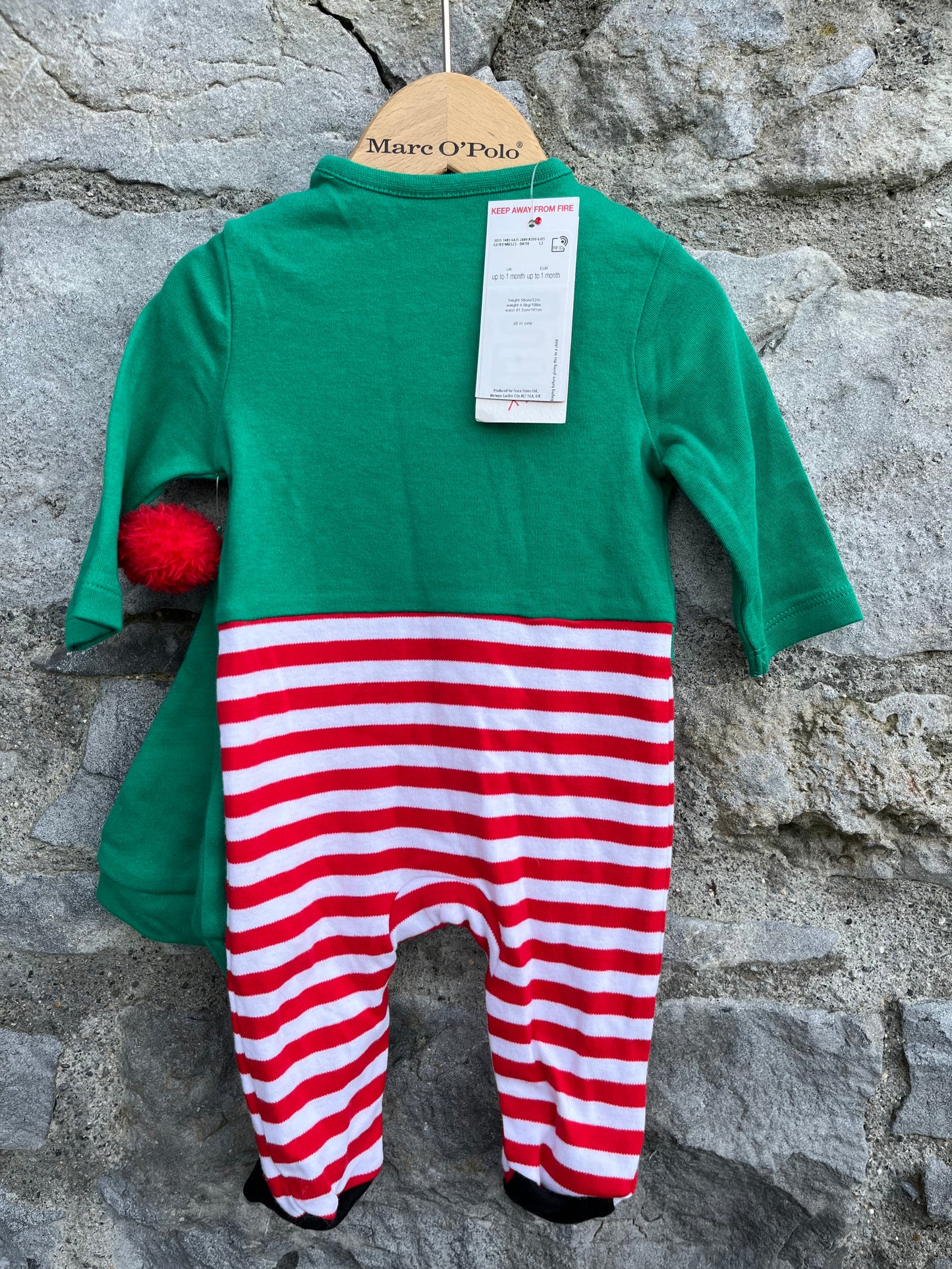 Elf onesie 0-1m (50-56cm)