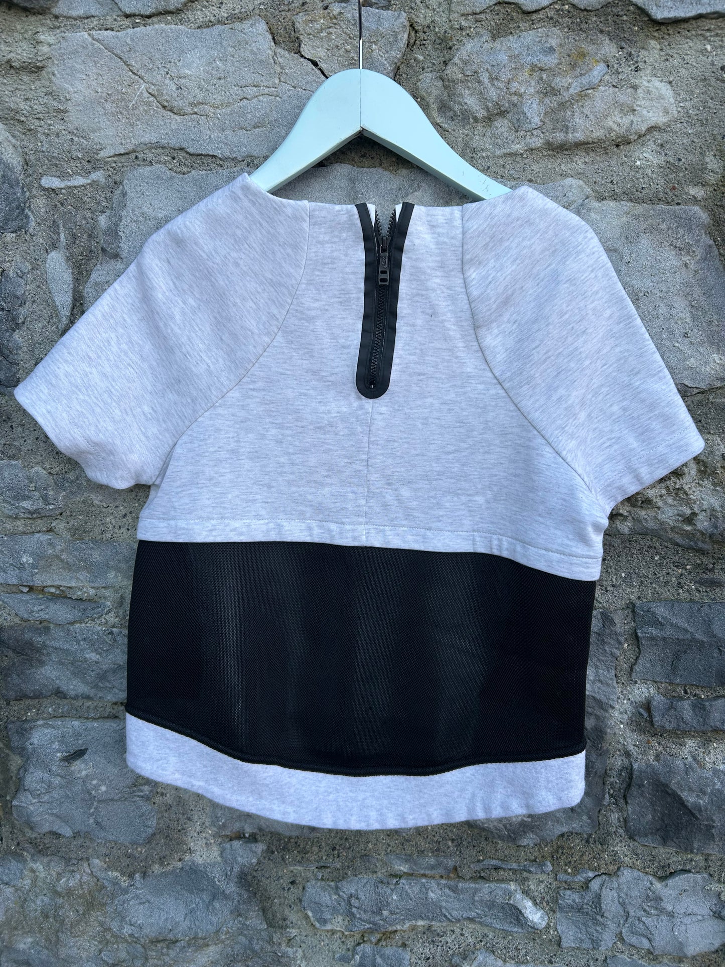 Grey Tech Fleece Mesh Top 12-13y (152-158cm)