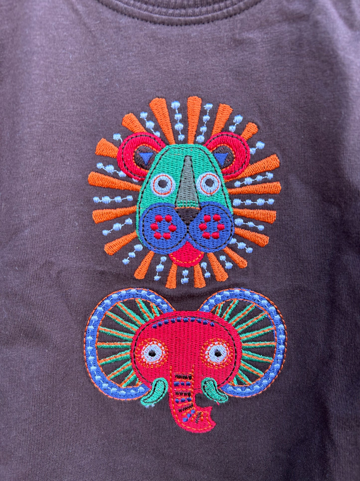 Animals brown T-shirt 9-12m (74-80cm)