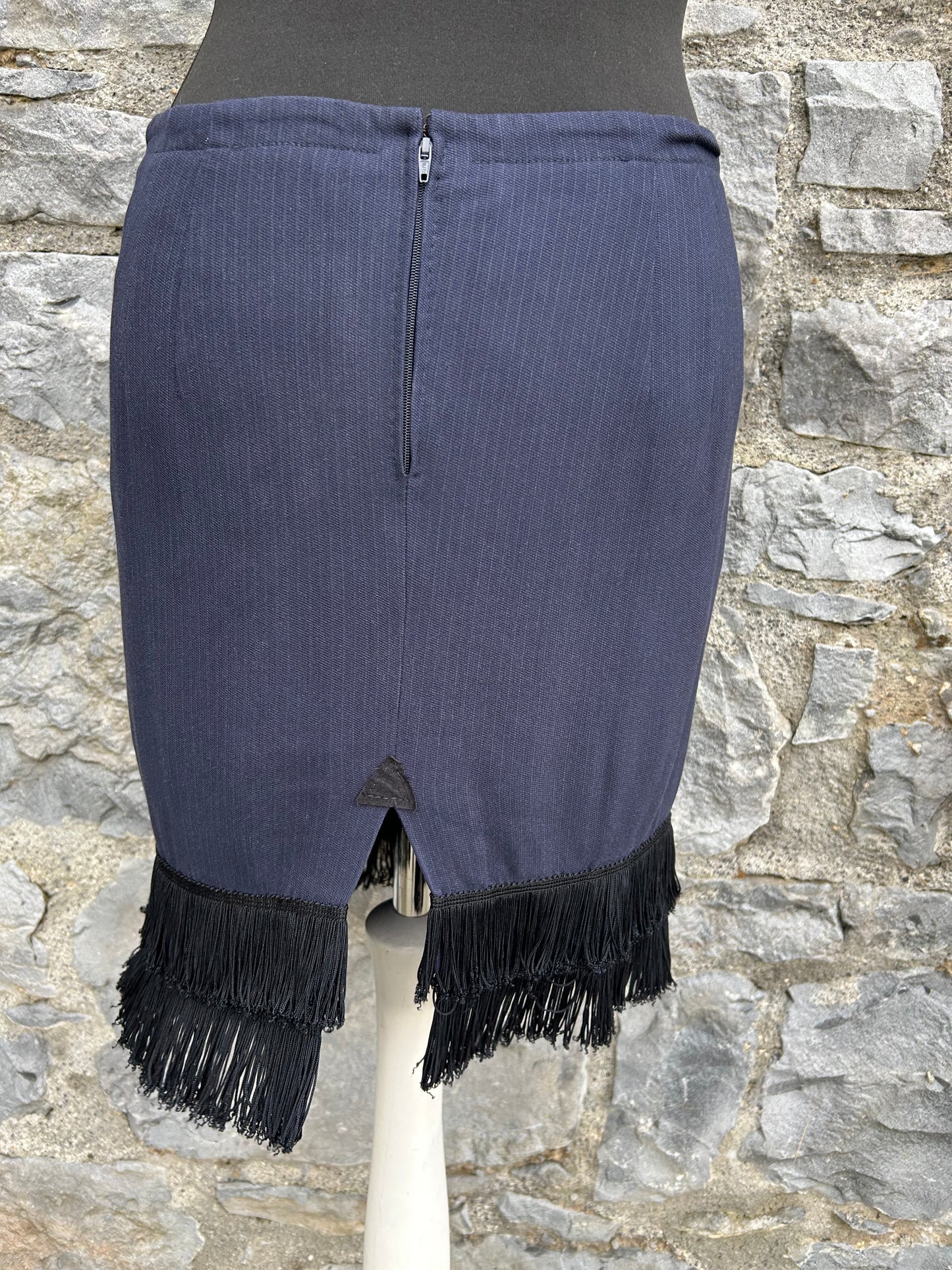 Y2K navy skirt with tassels uk 8-10