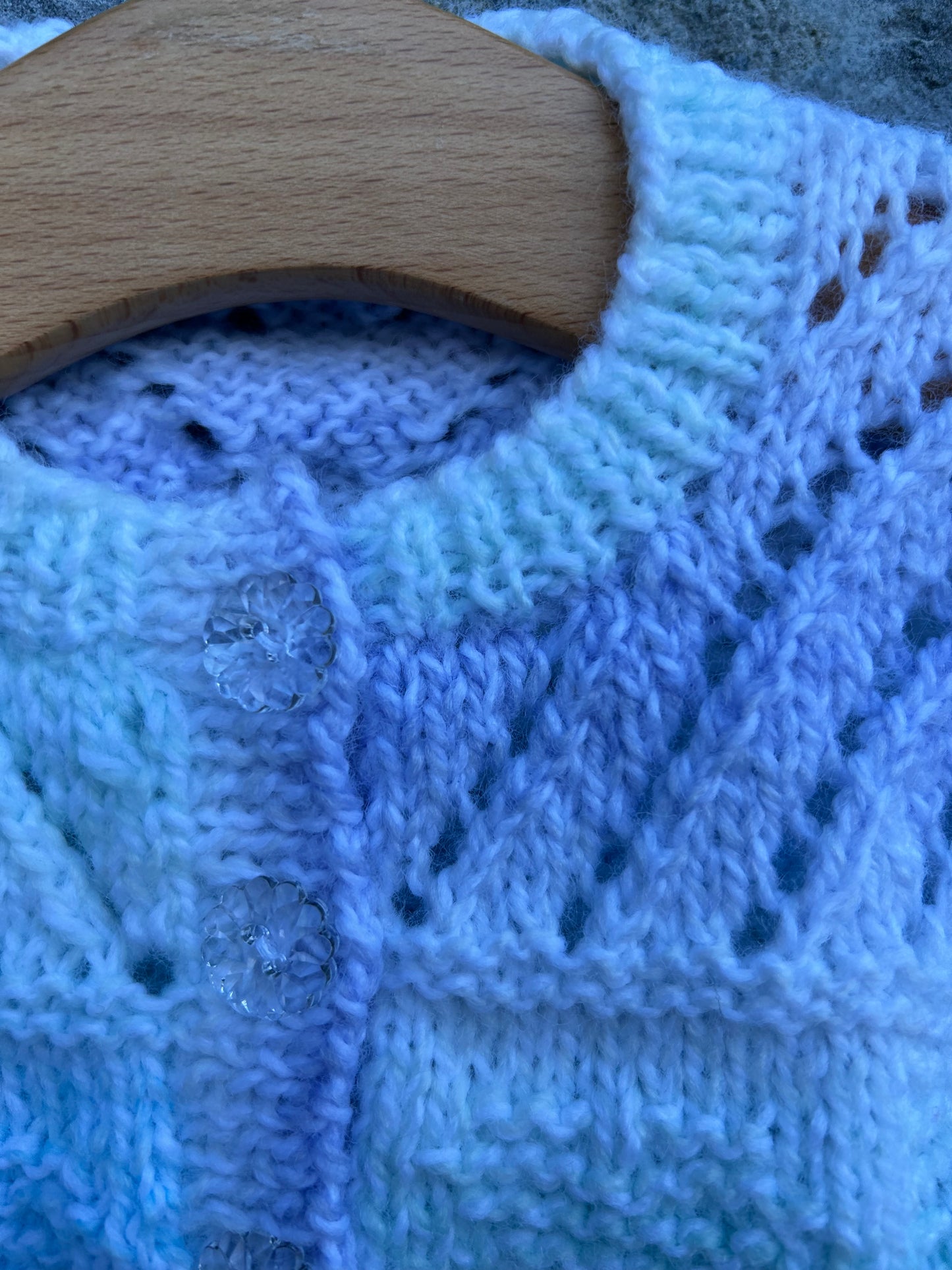 Pink&blue melange cardigan 0-3m (56-62cm)