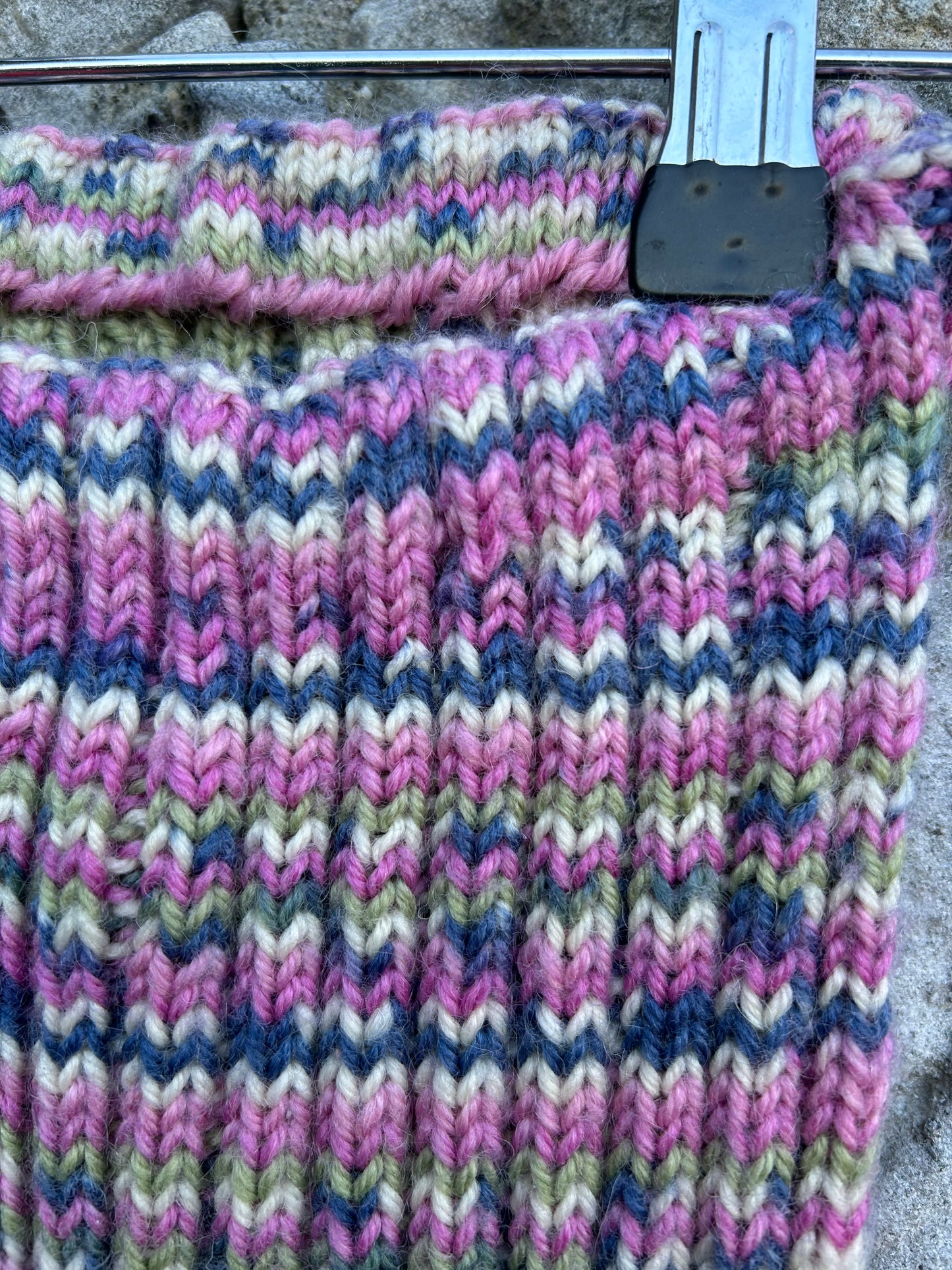 Purple melange knitted leggings 5-6y (110-116cm)