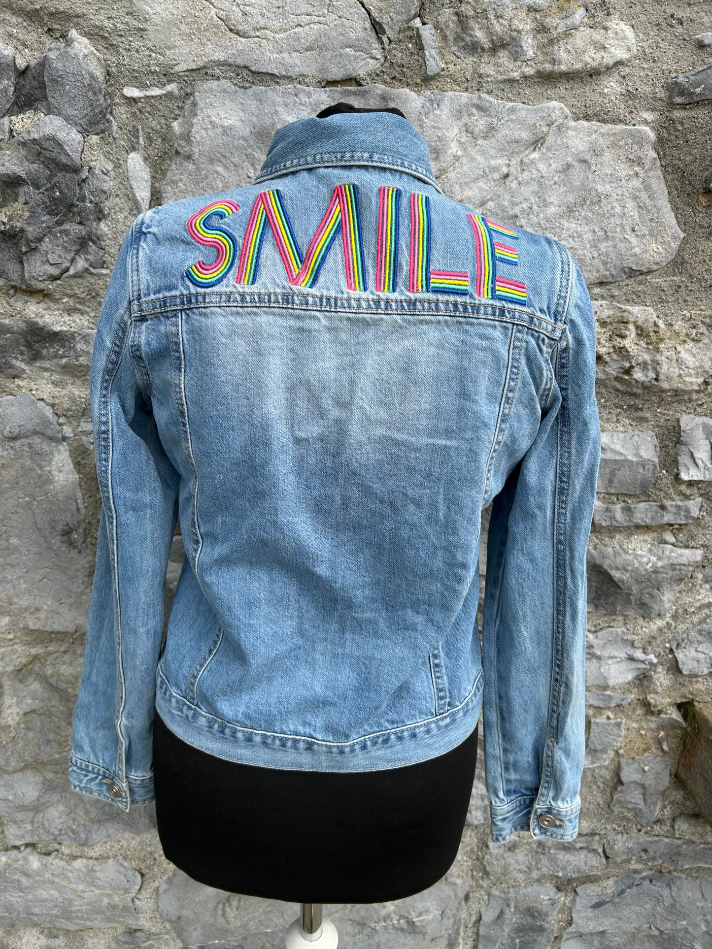 Rainbow smile denim jacket 12-13y (152-158cm)