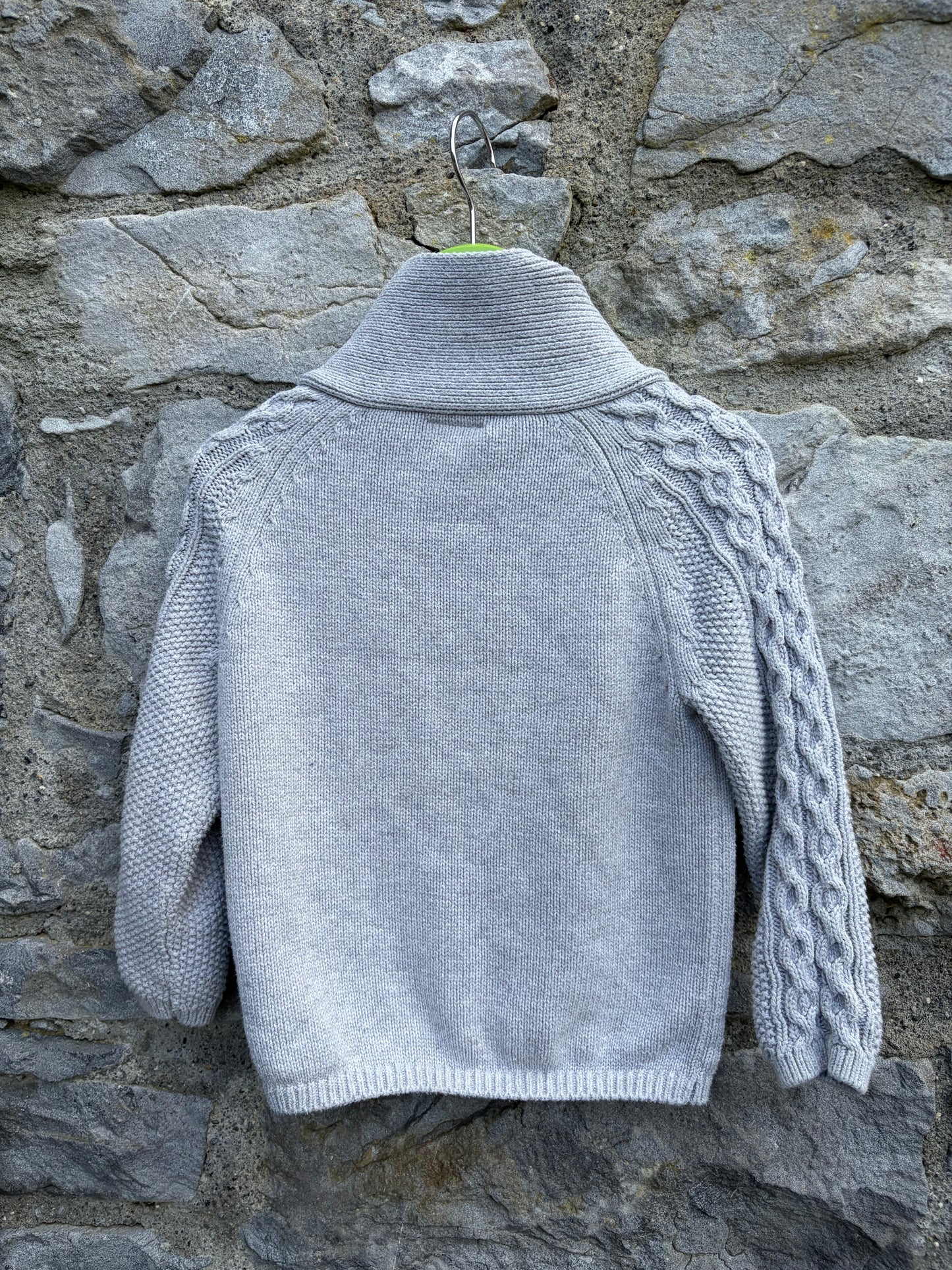 Grey cable knit cardigan 18-24m (86-92cm)