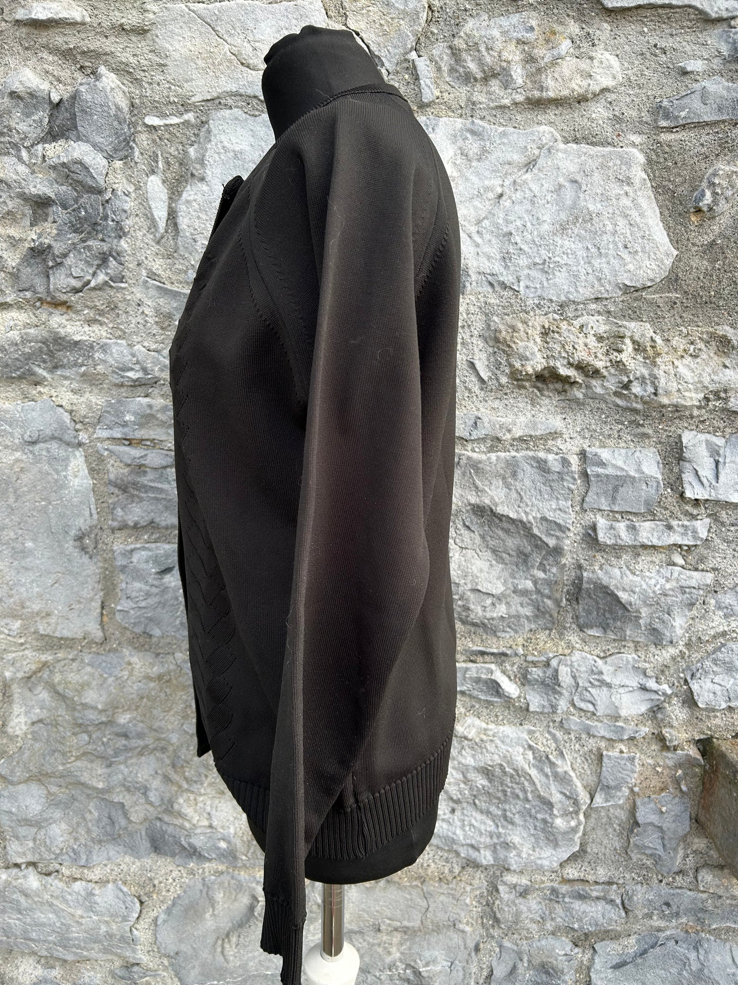 80s black cardigan uk 10-12