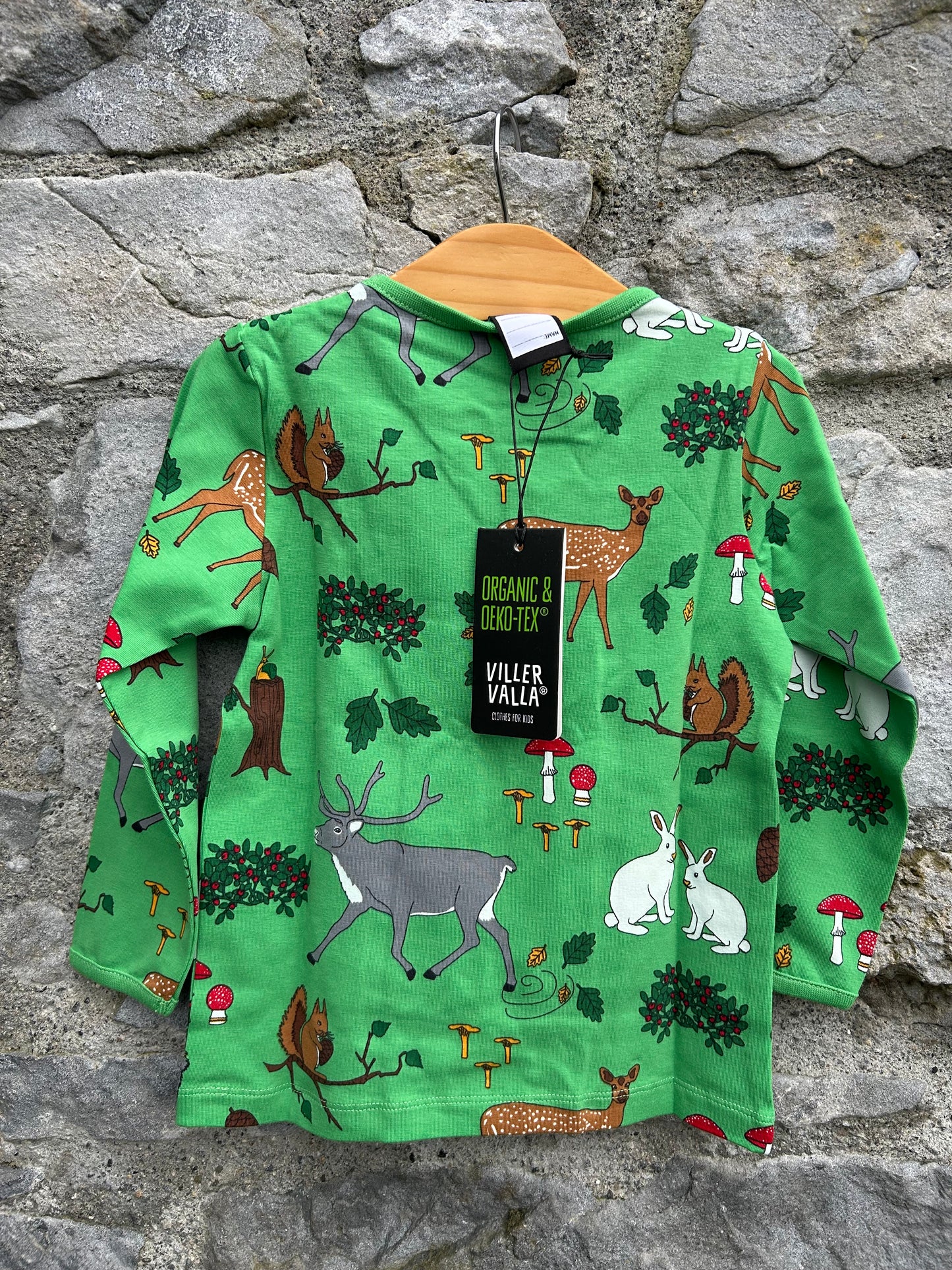 Forest Print green top 2y (92cm)