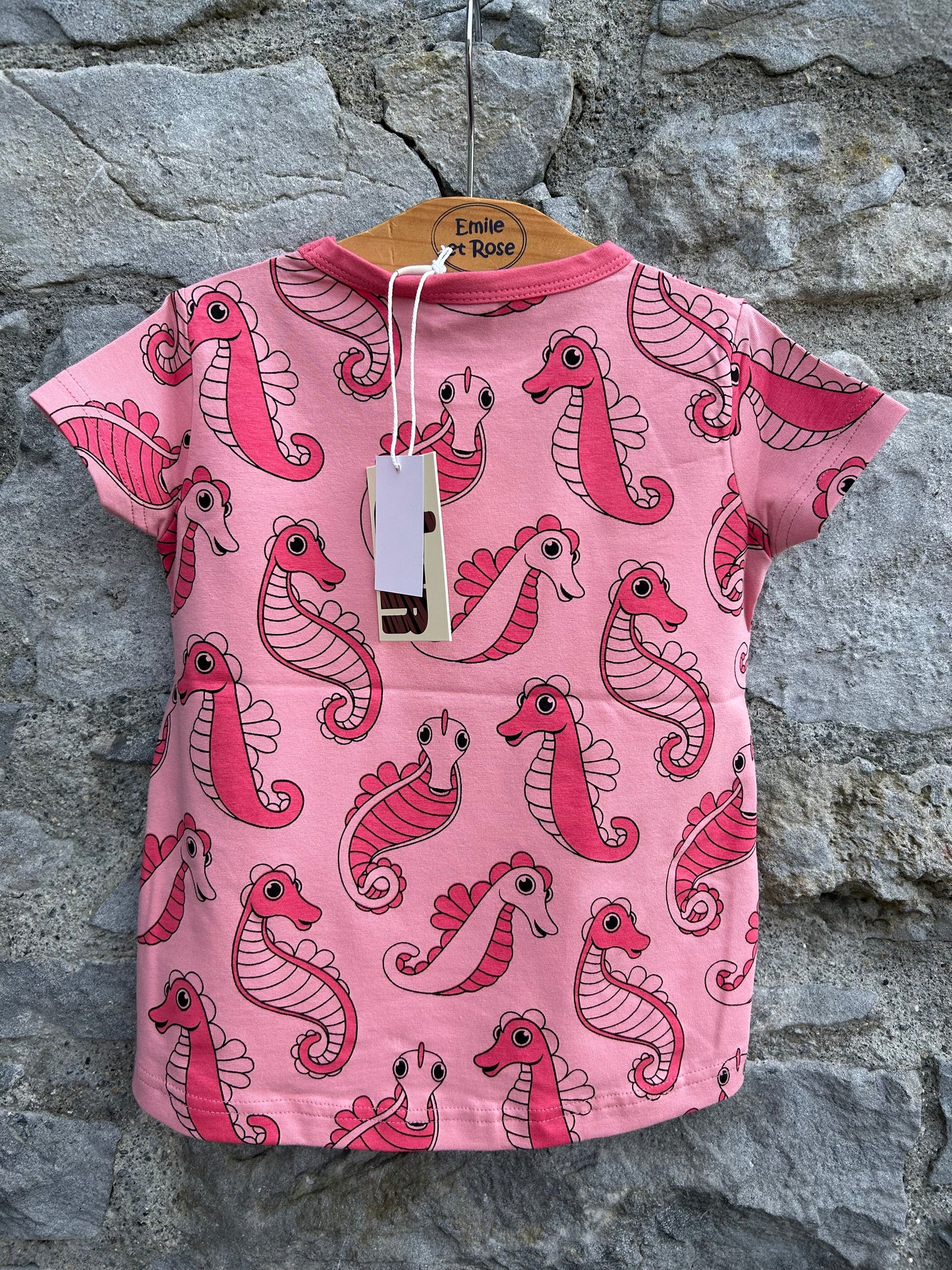 Seahorses pink top 2y (92cm)