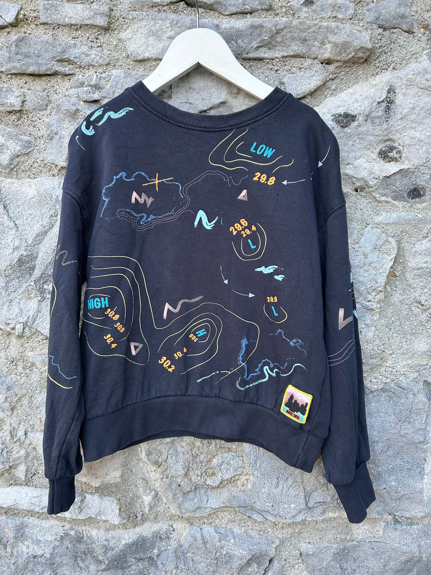 Map charcoal sweatshirt 7y (122cm)