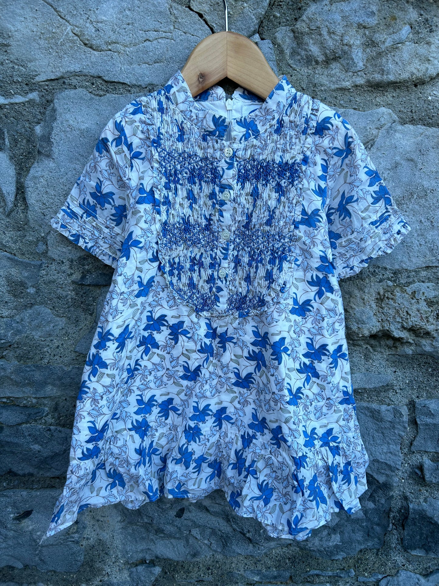 Blue flowers dress 2-3y (92-98cm)