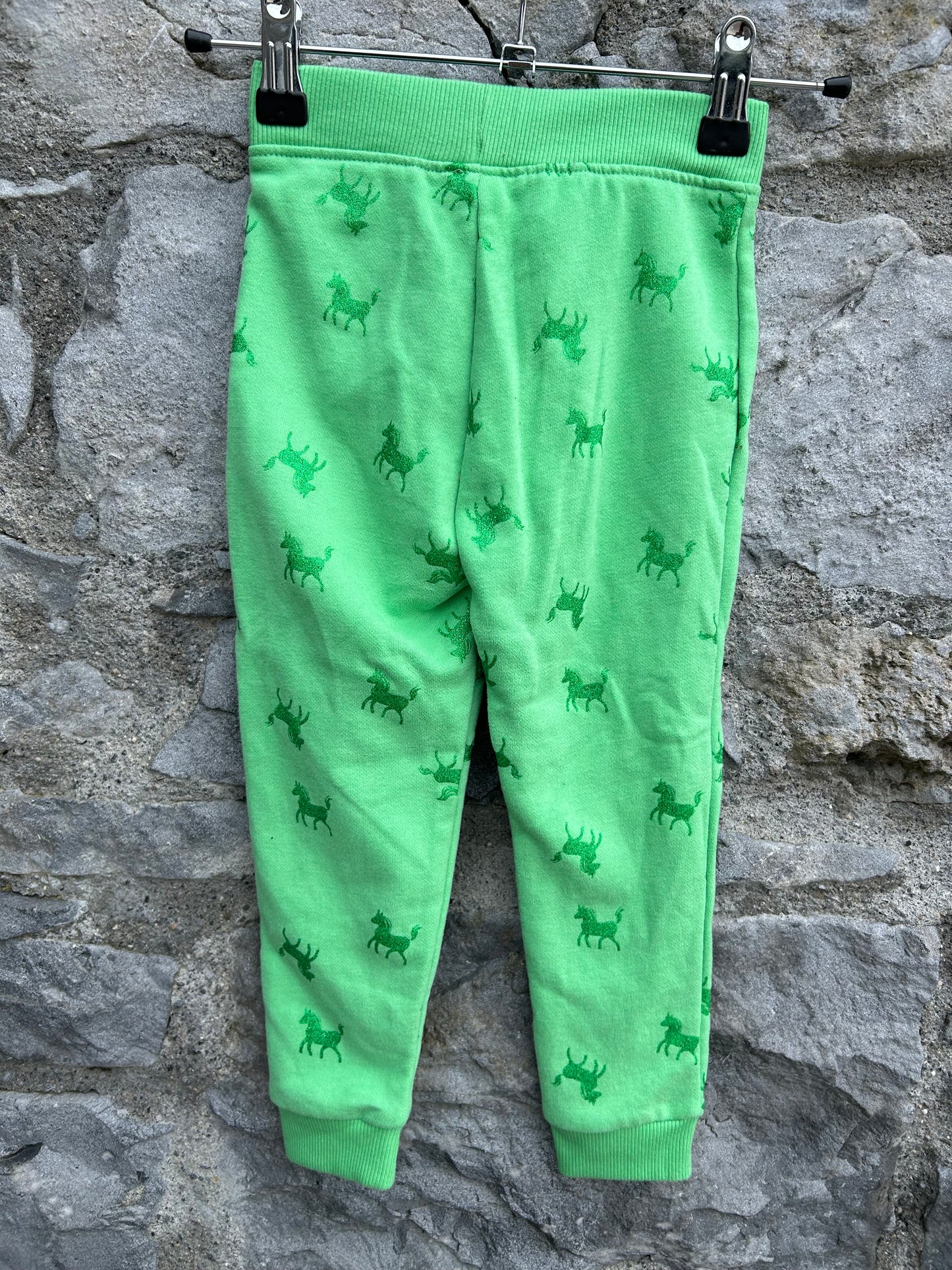 Green unicorns tracksuit pants 2-3y (92-98cm)
