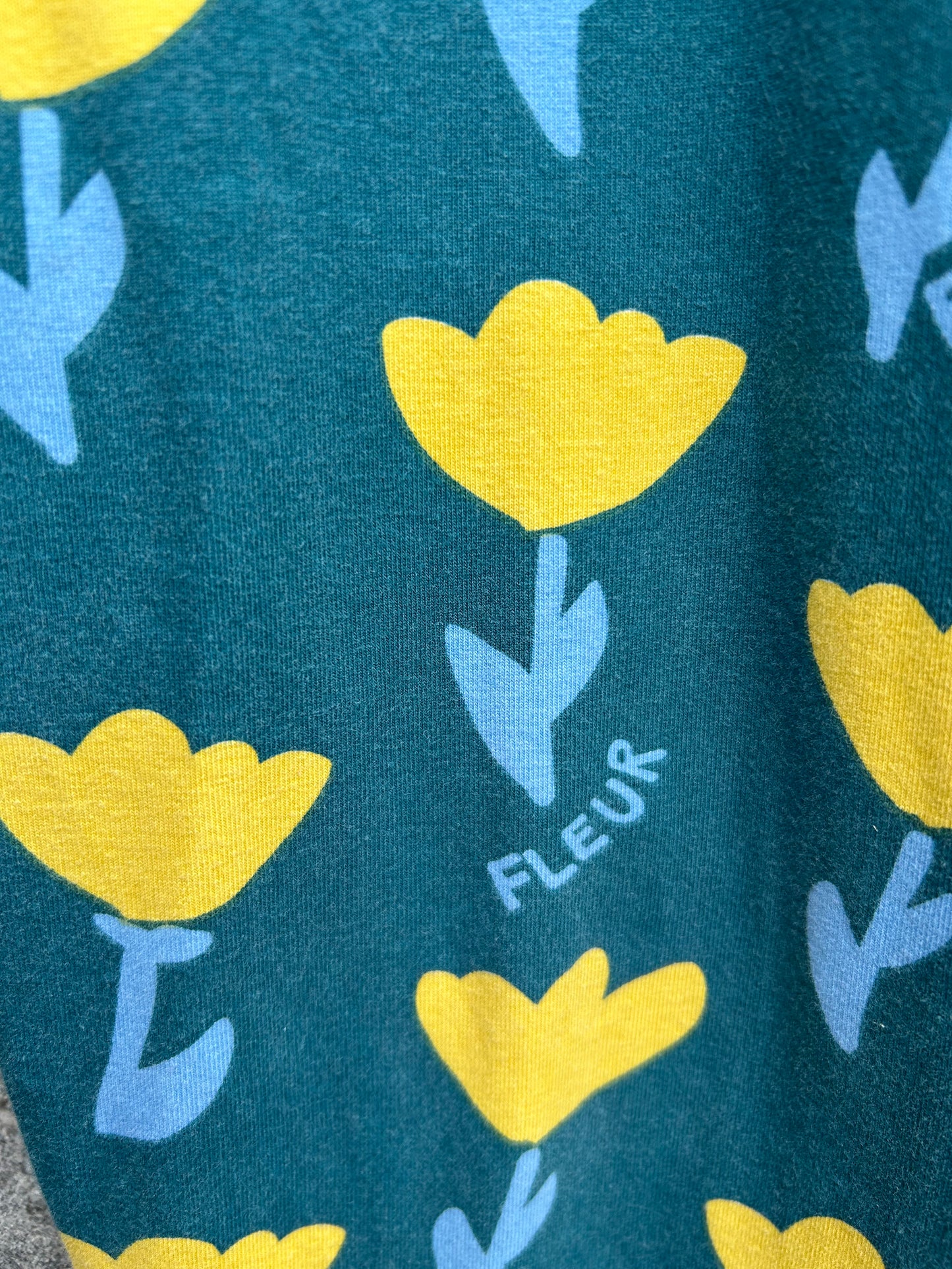 Tulips petrol leggings 11-12y (146-152cm)