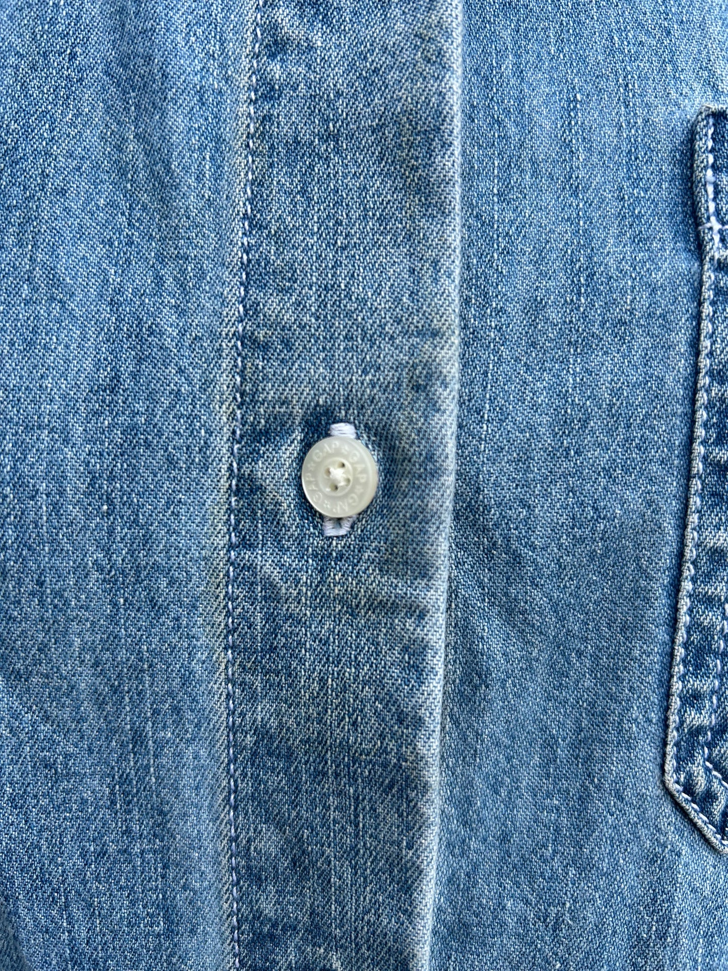 90s denim sleeveless shirt uk 6-8