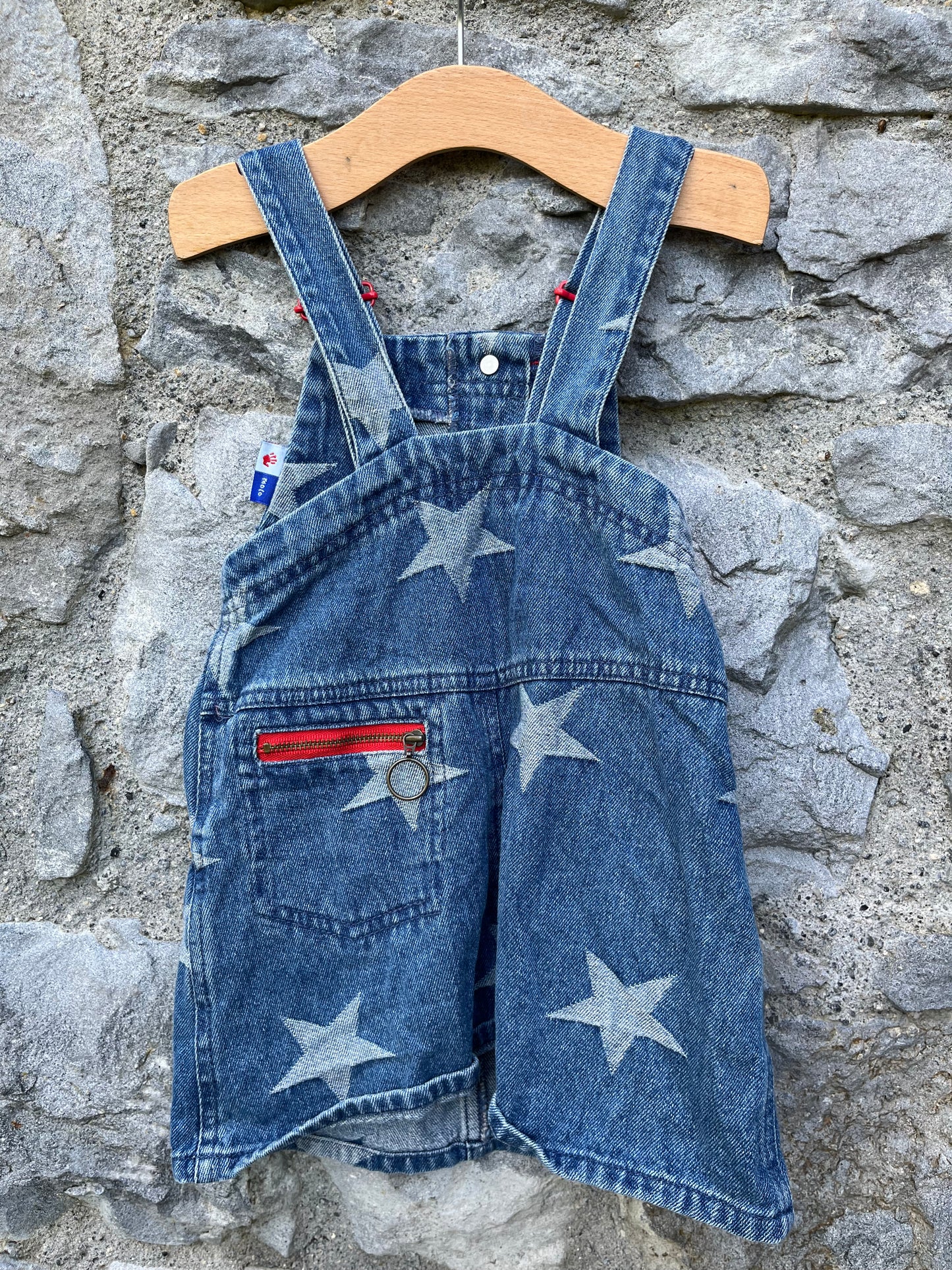 Star denim pinafore 12m (80cm)