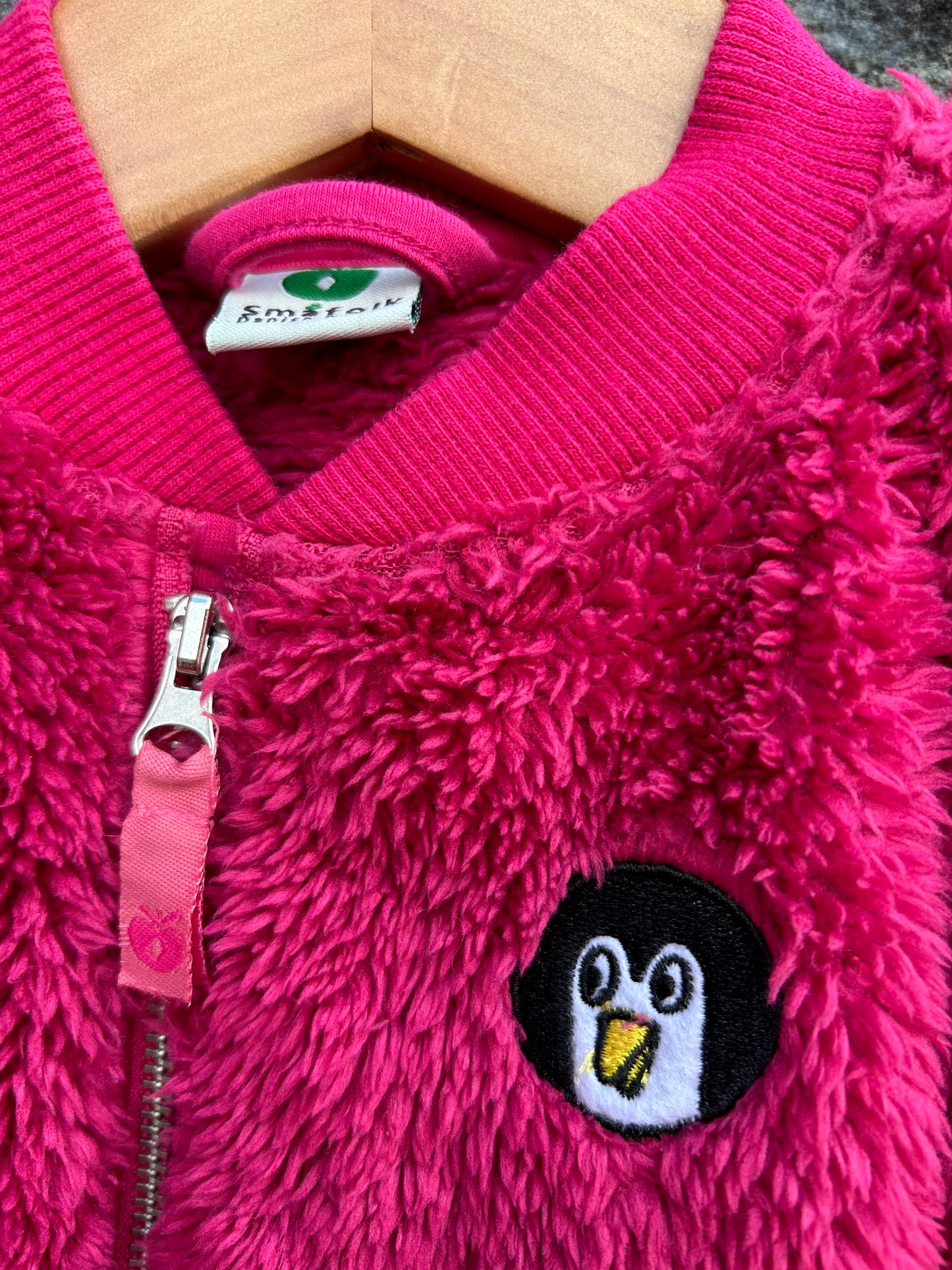Pink fluffy onesie 0-1m (50-56cm)