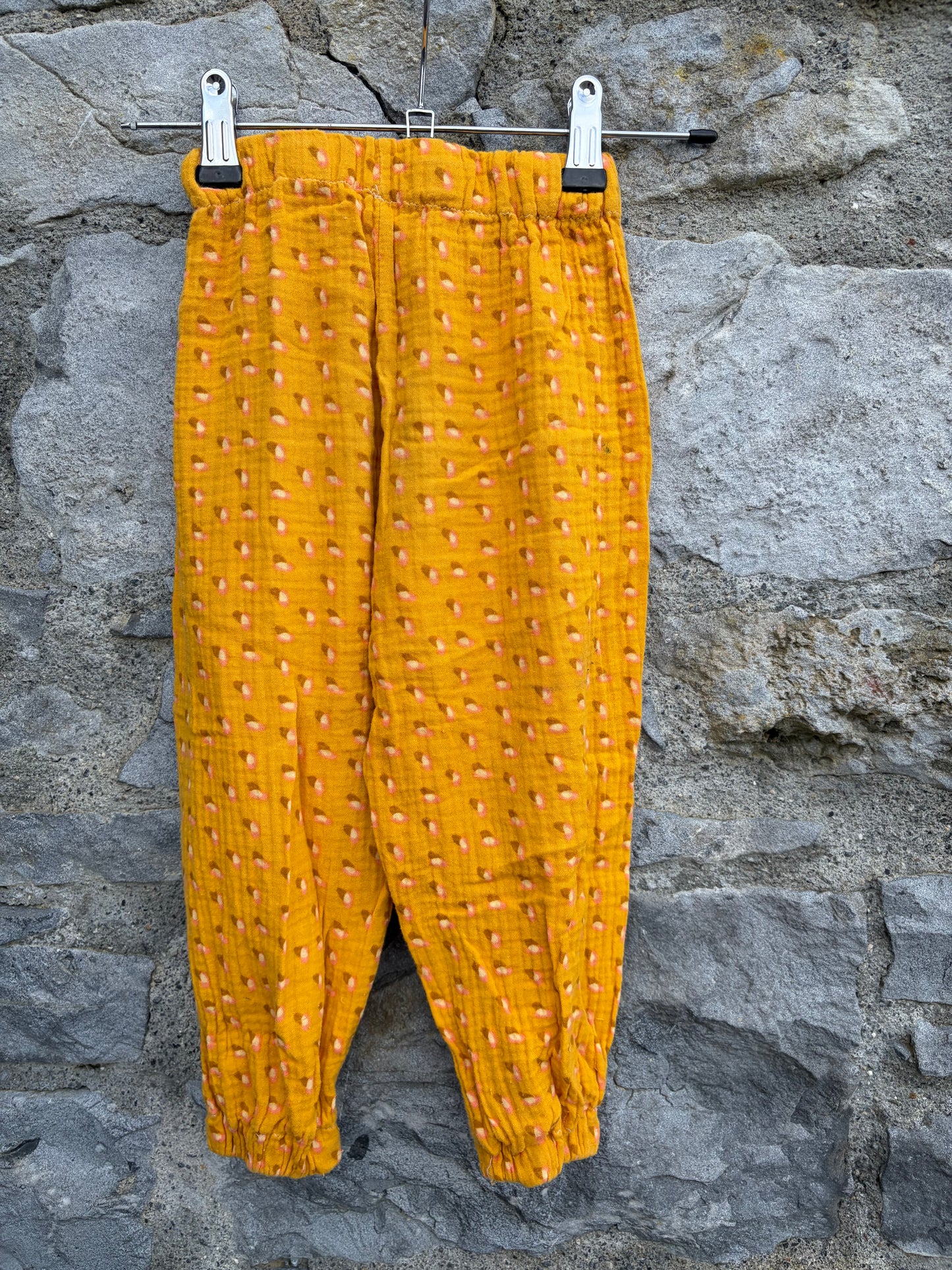 Mustard muslin baggy pants 2-3y (92-98cm)
