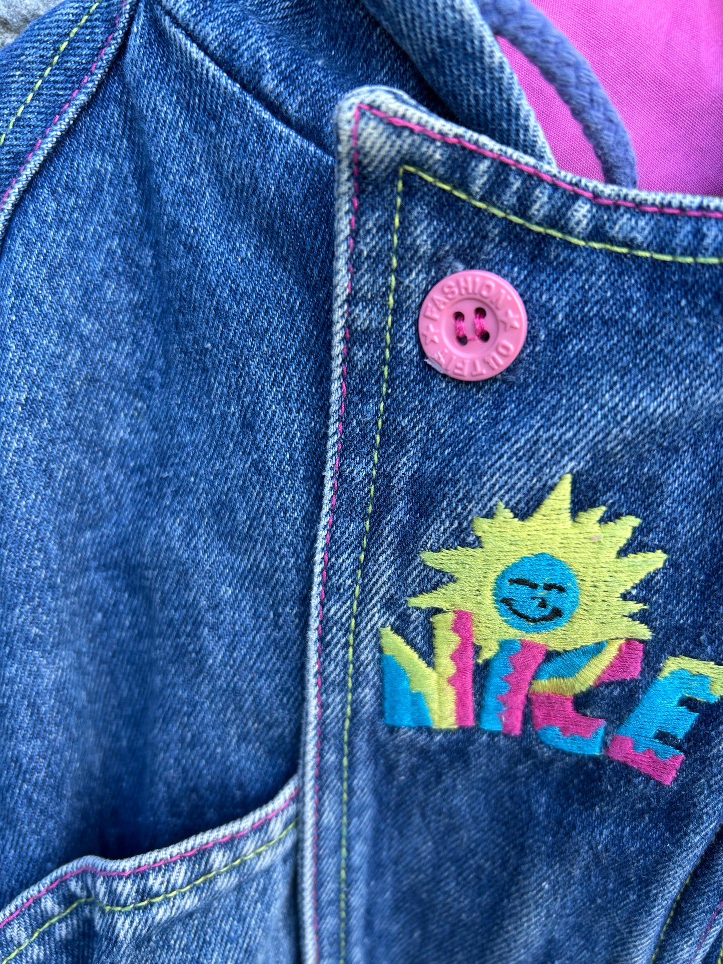 80s Nice denim hooded jacket 12m (80cm)