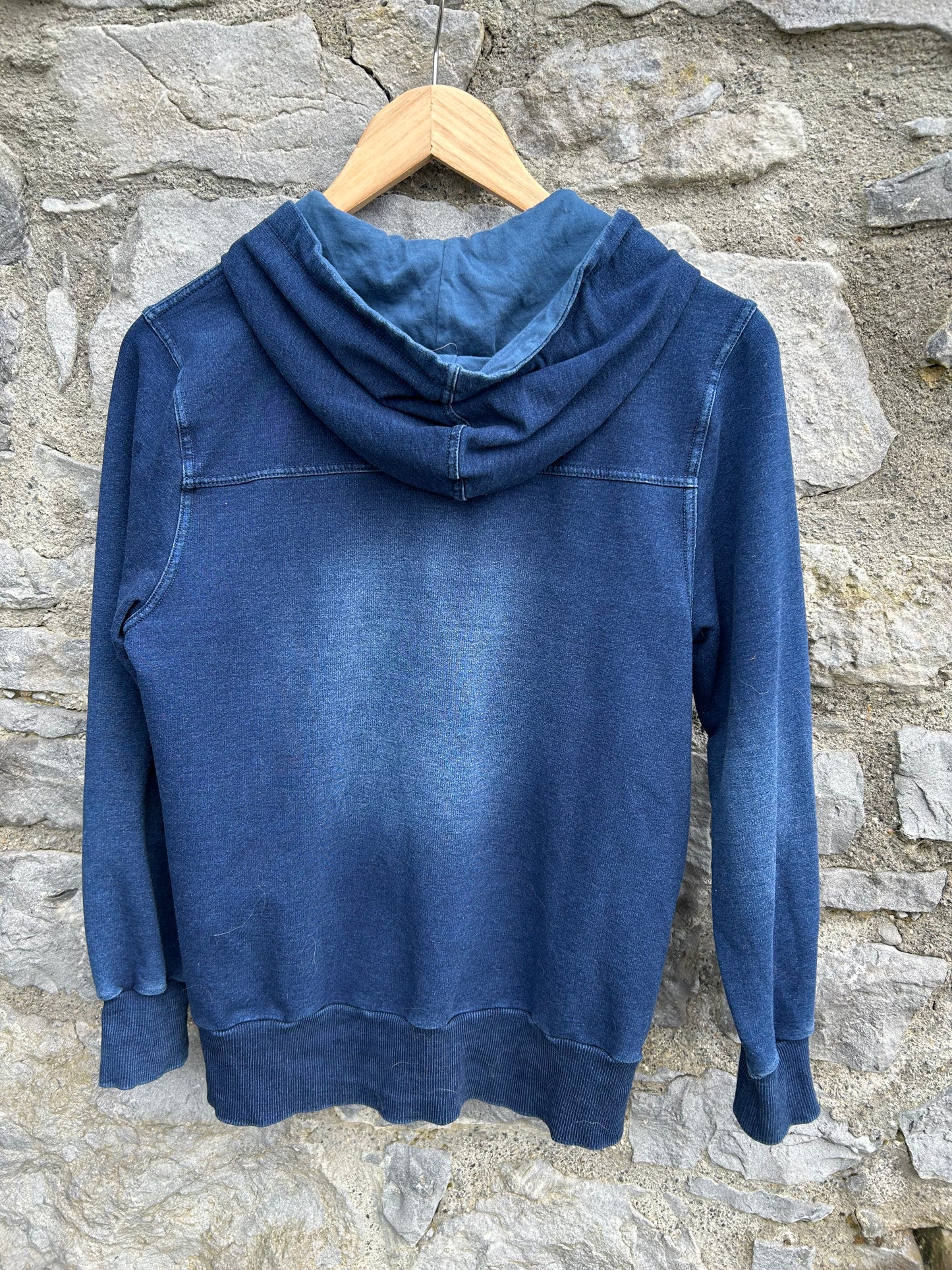 Navy soft denim hoodie 12y (152cm)