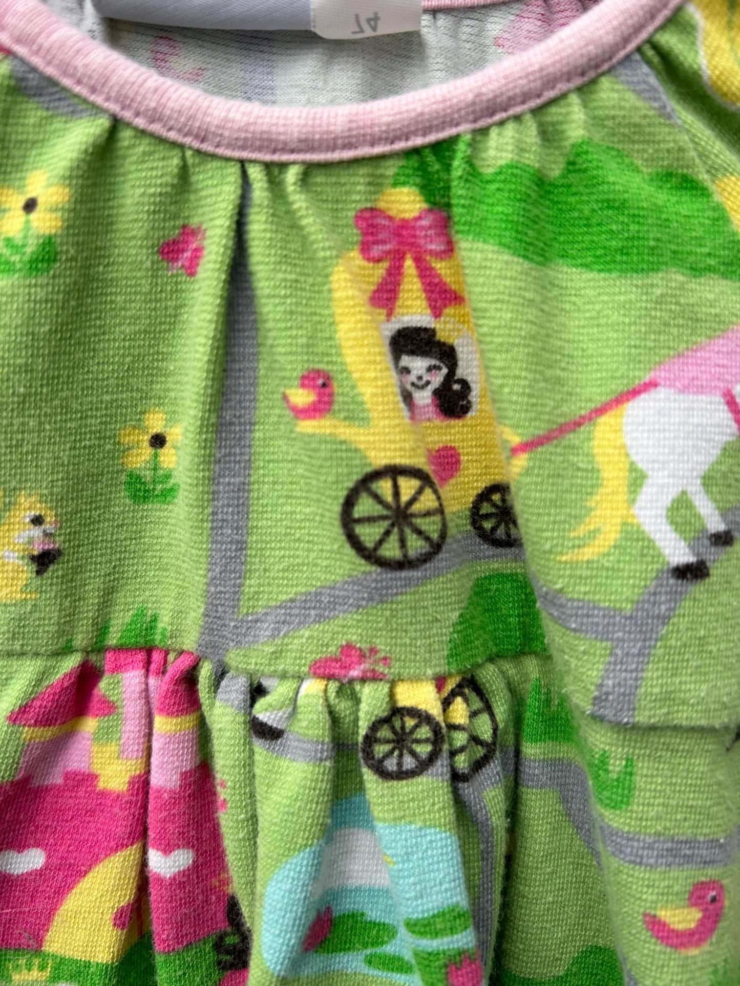 Princess&Unicorn Green dress with a vest 6-9m (68-74cm)