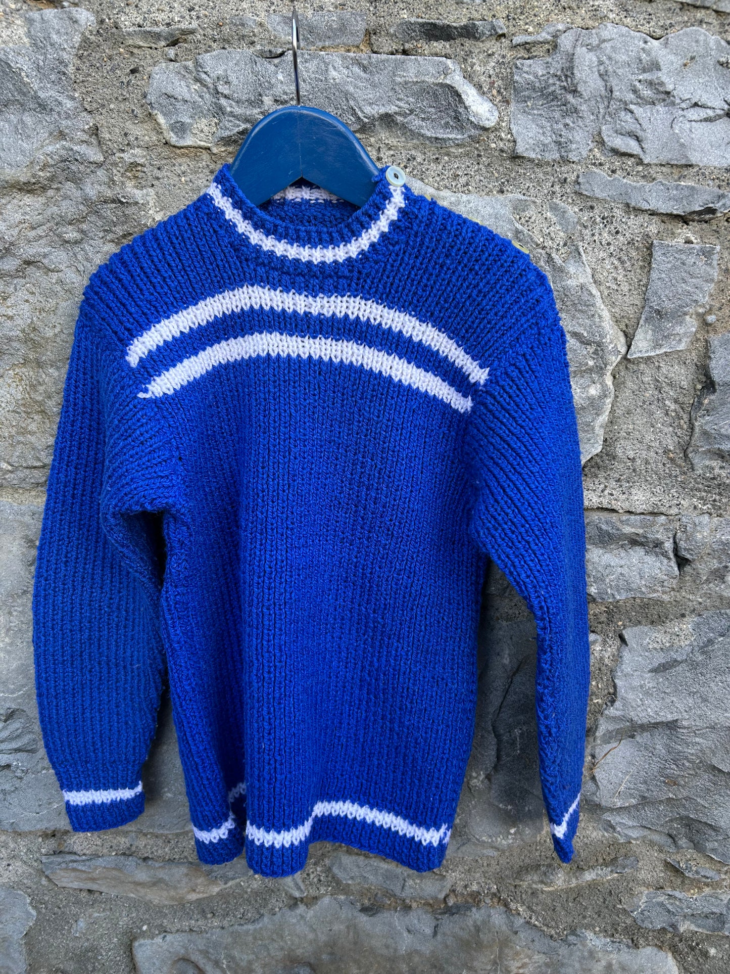 80s blue jumper 6-7y (116-122cm)