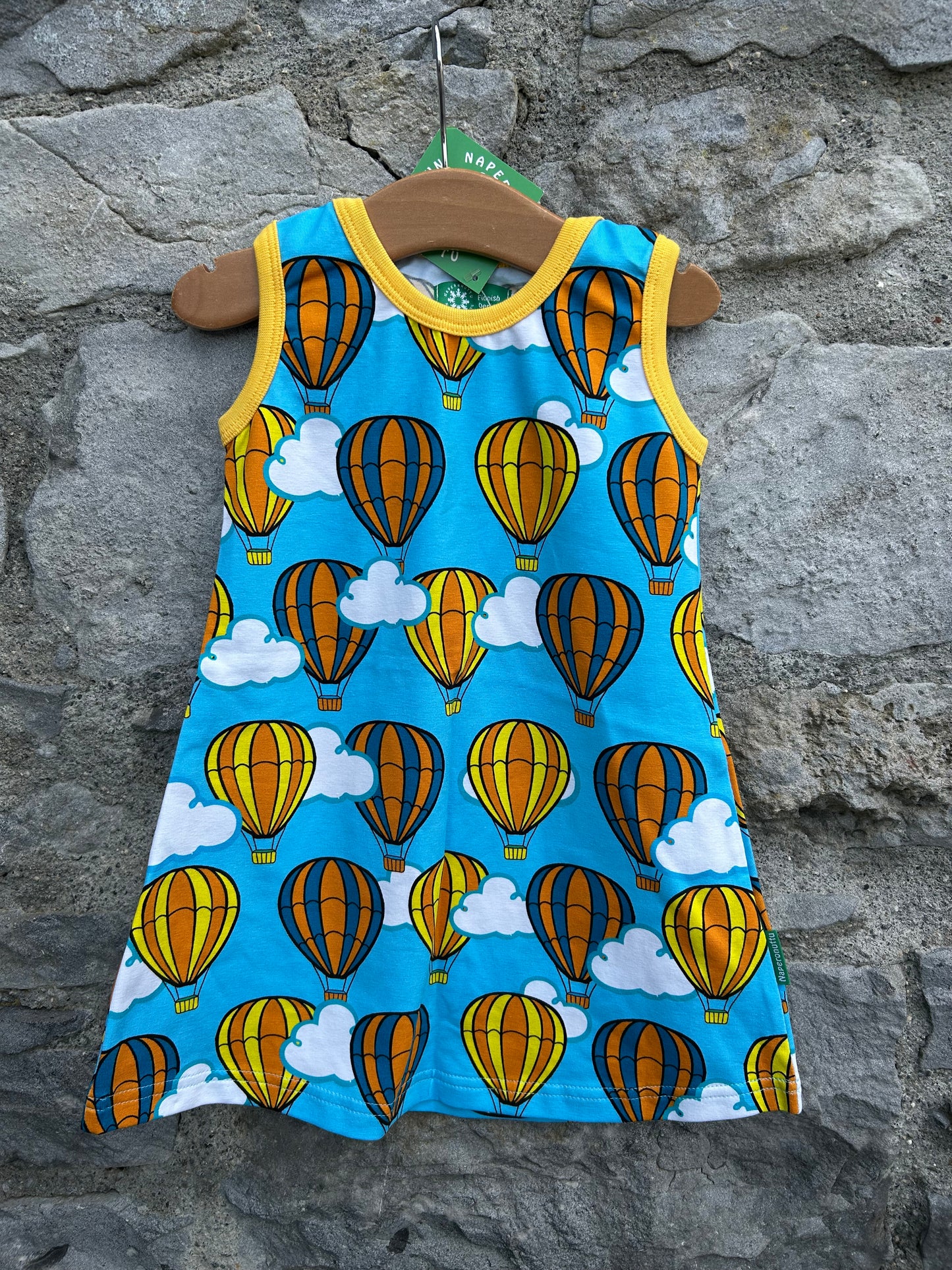 Hot Air balloons blue pinafore 18-24m (86-92cm)