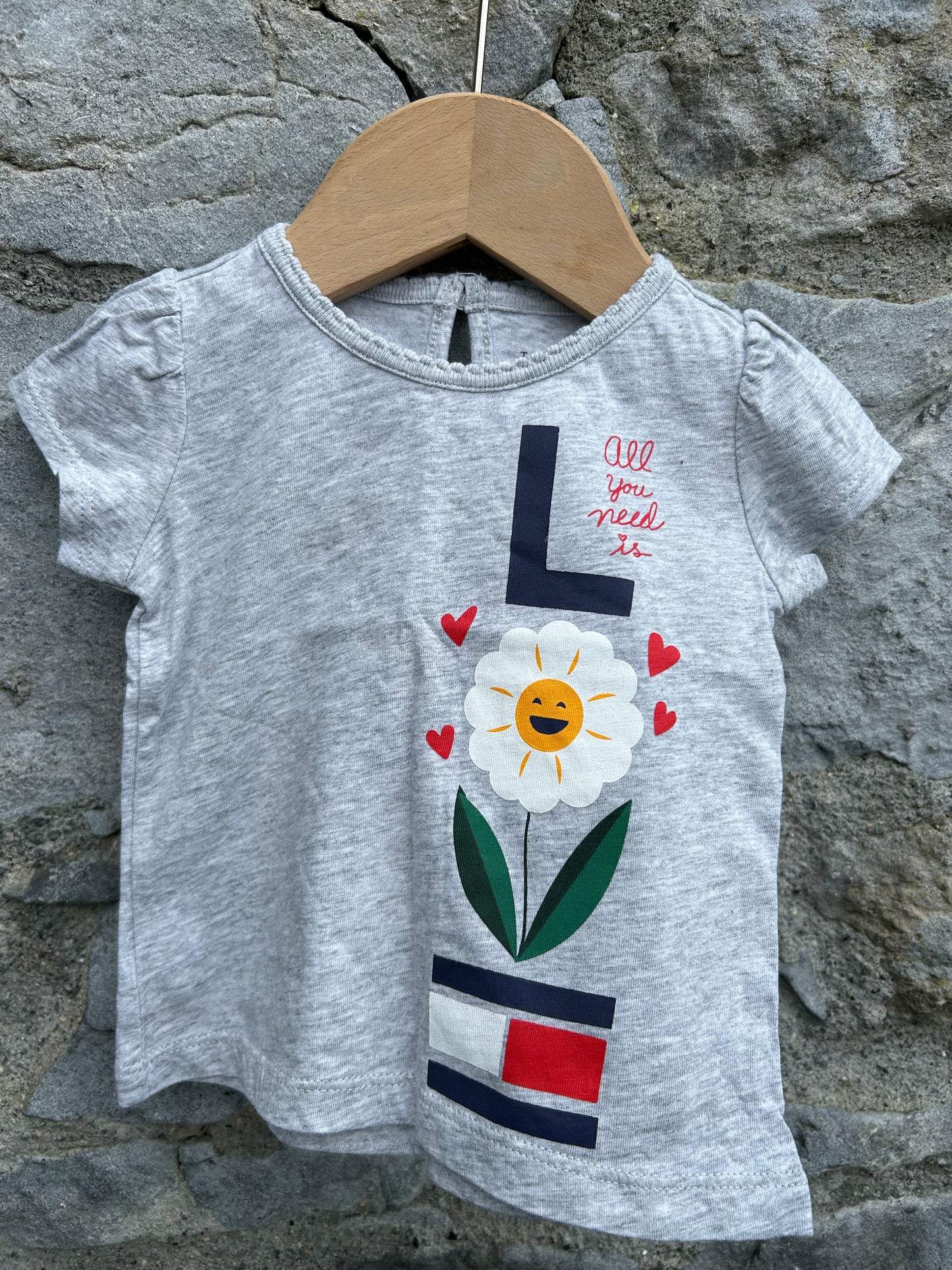 TH Love grey T-shirt 6m (68cm)