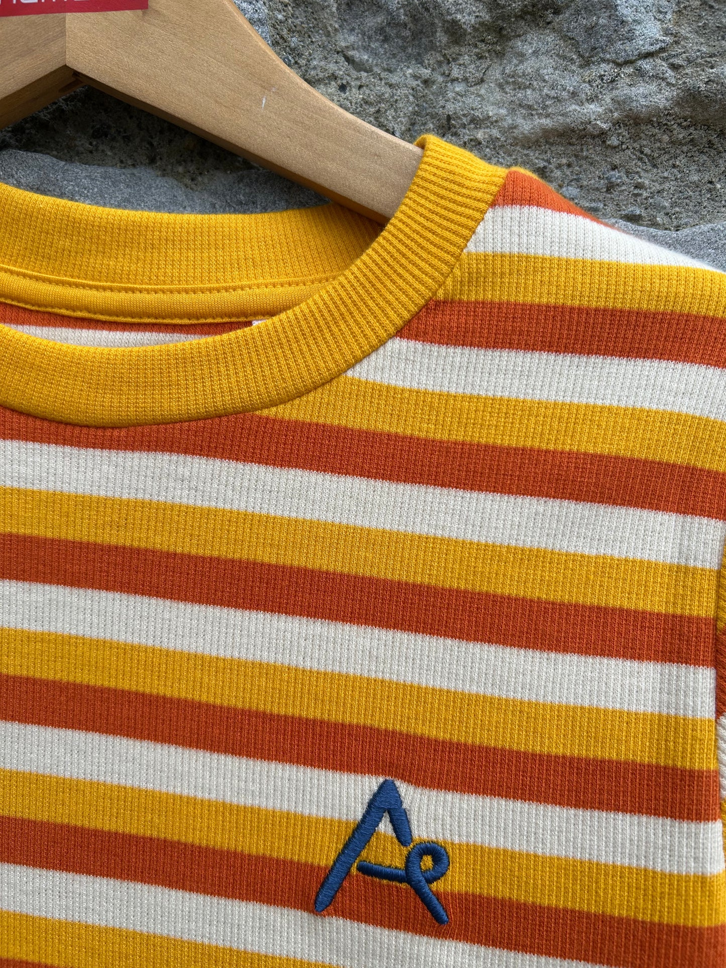 Orange&yellow stripy T-shirt 8y (128cm)