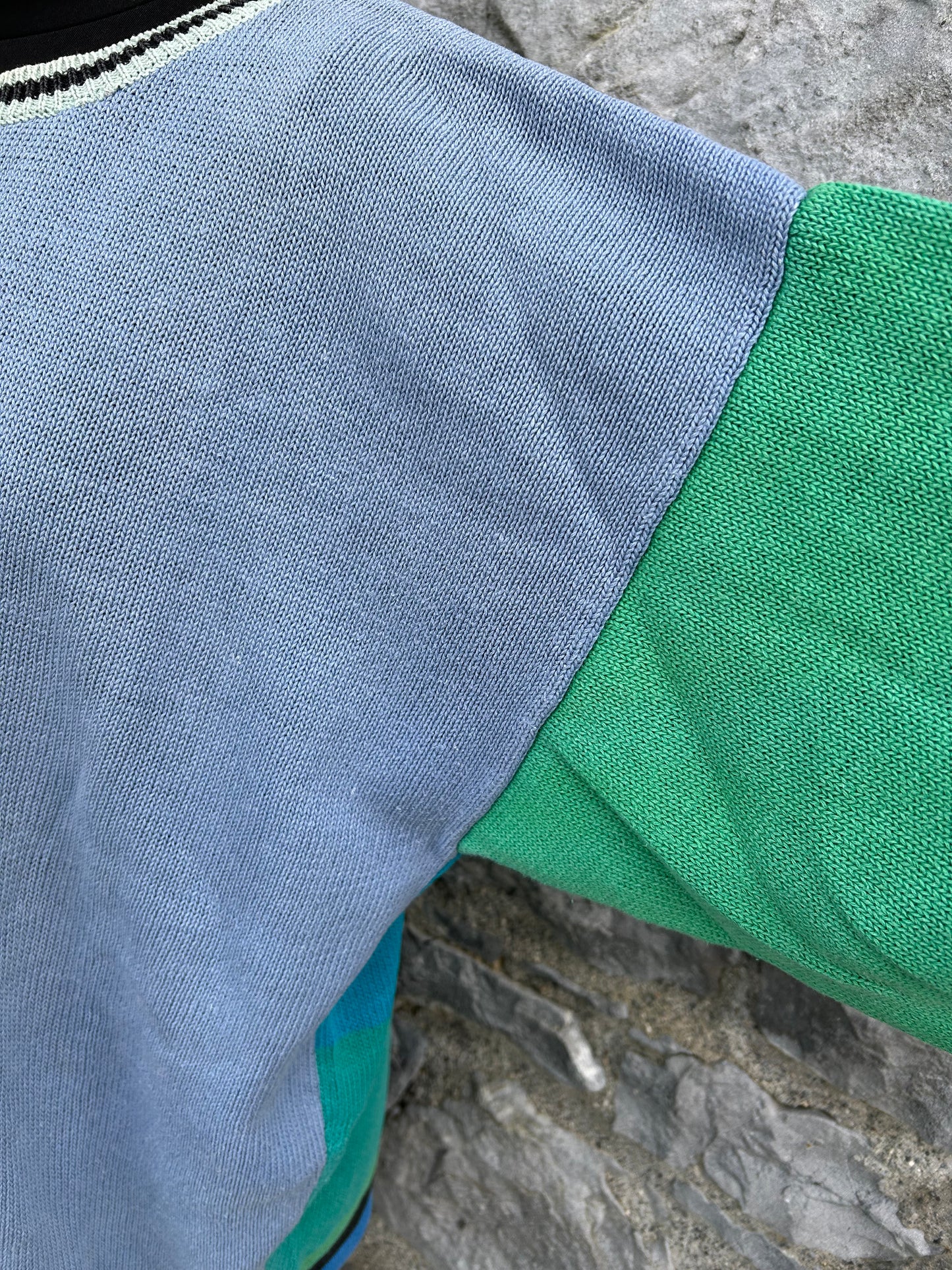 90s green panel jumper uk 18-20