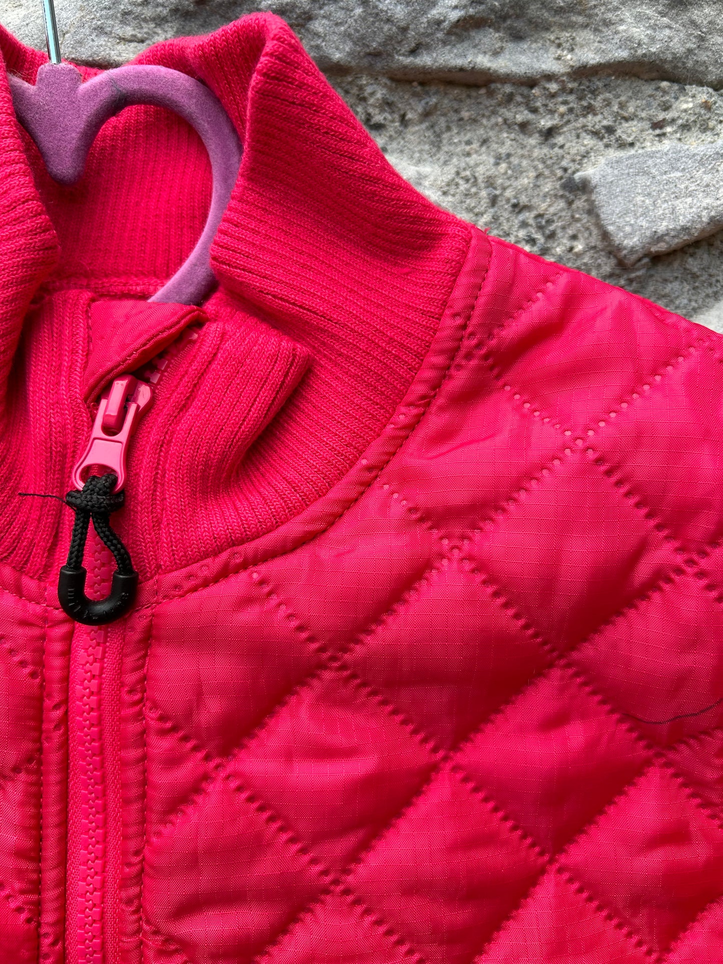 Pink quilted jacket 6-7y (116-122cm)
