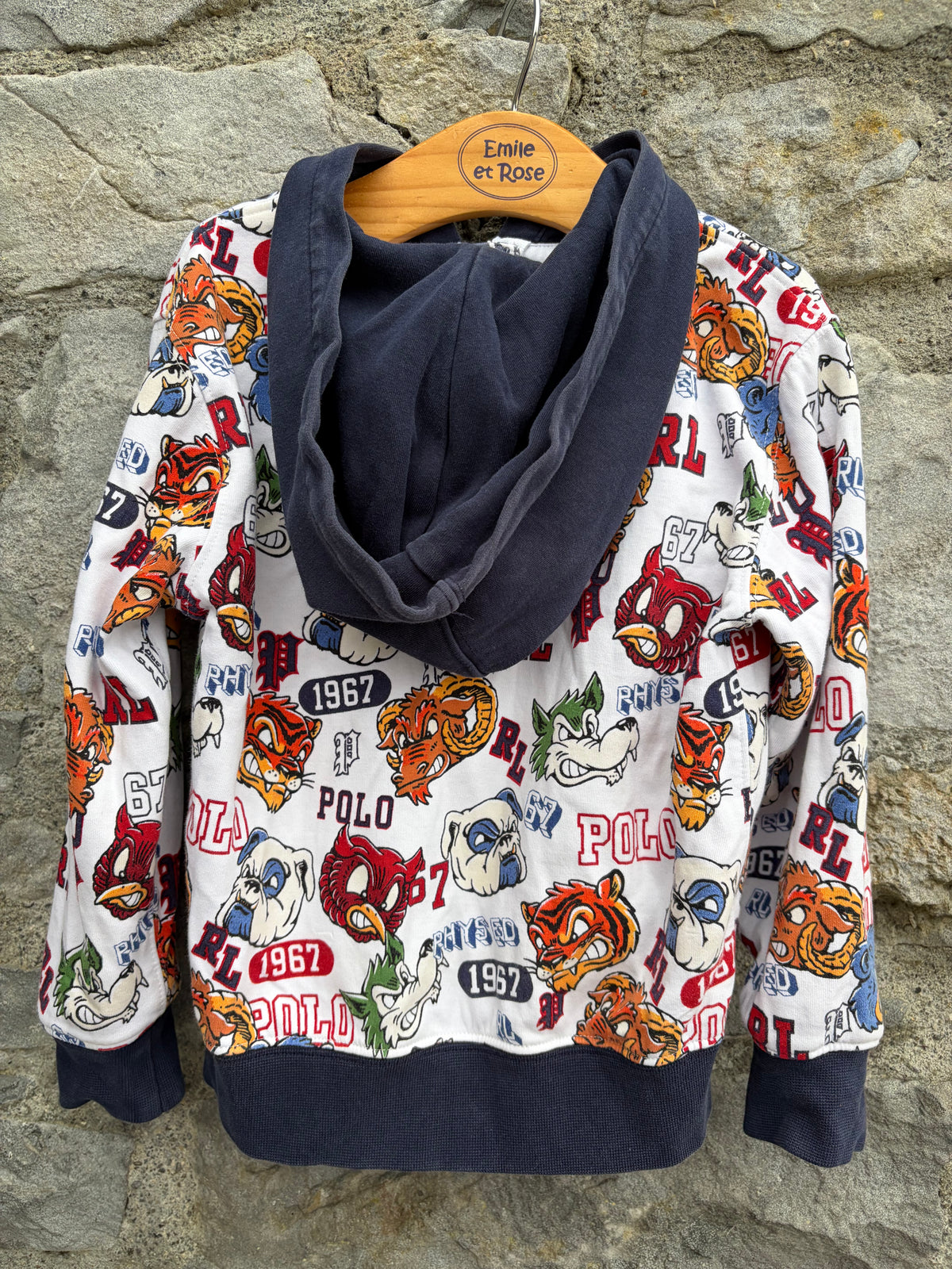RL collegiate mascot full zip hoodie 4y (104cm)